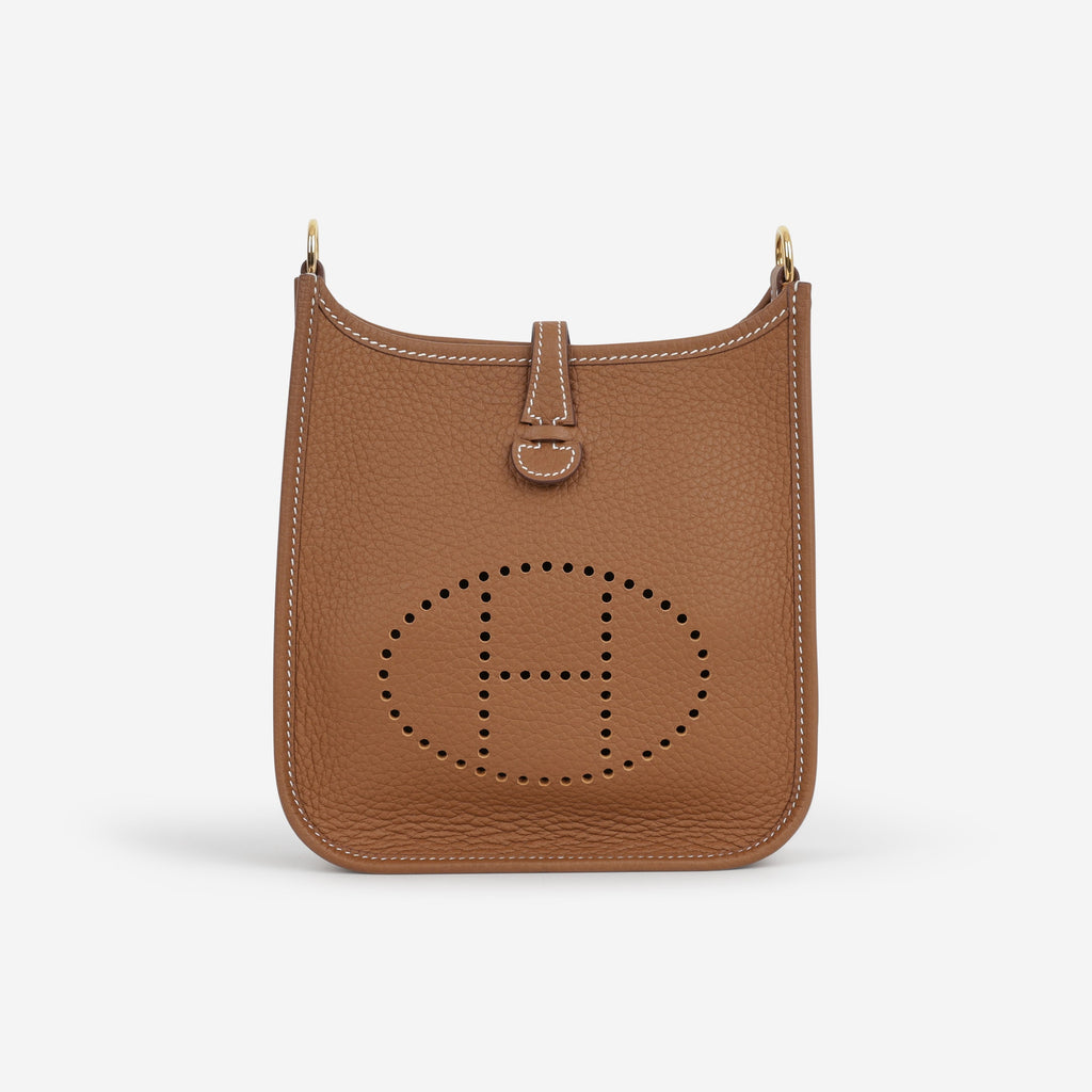 Hermès Mini Evelyne 16  - Gold Clemence | Gold Hardware