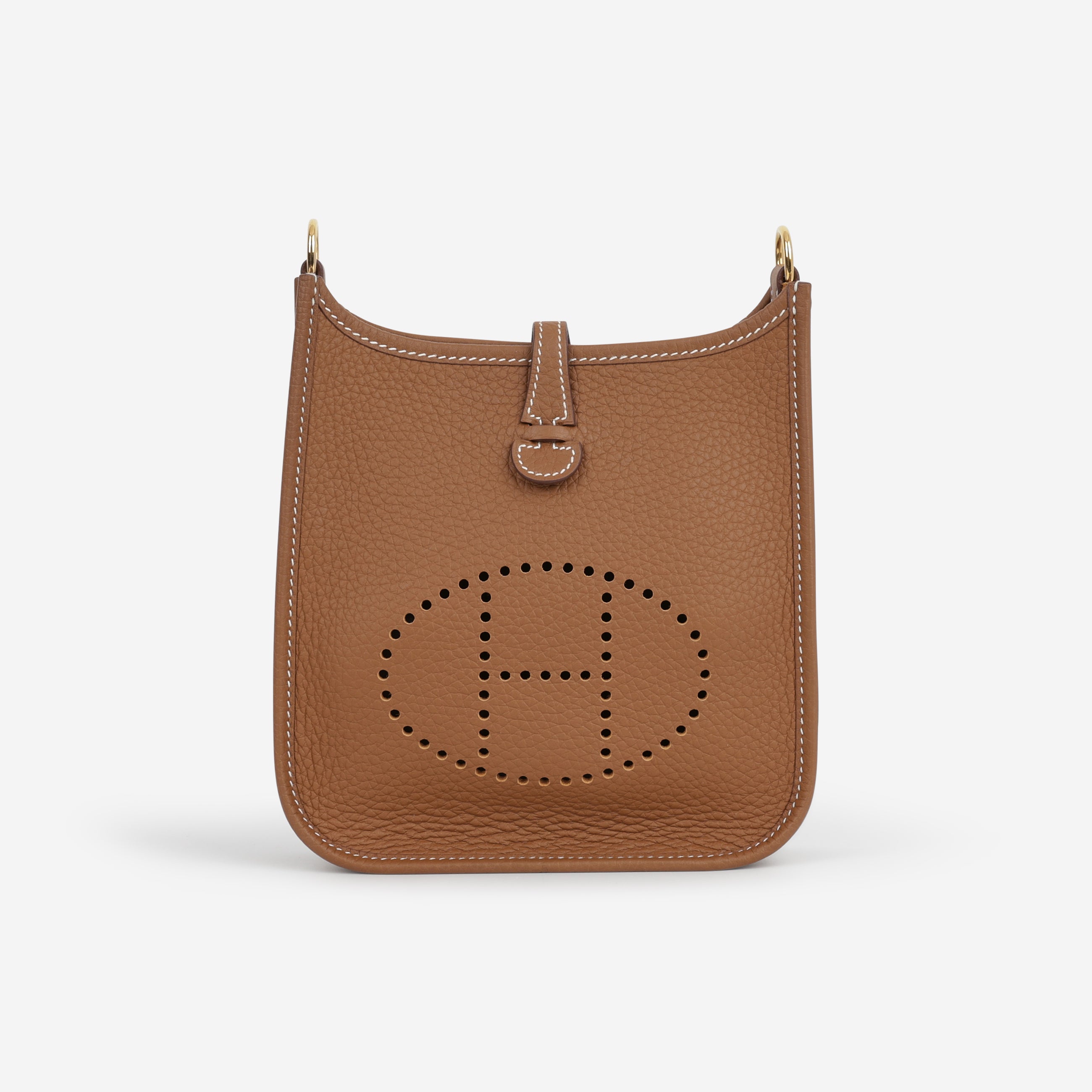 Hermès Mini Evelyne 16  - Gold Clemence | Gold Hardware