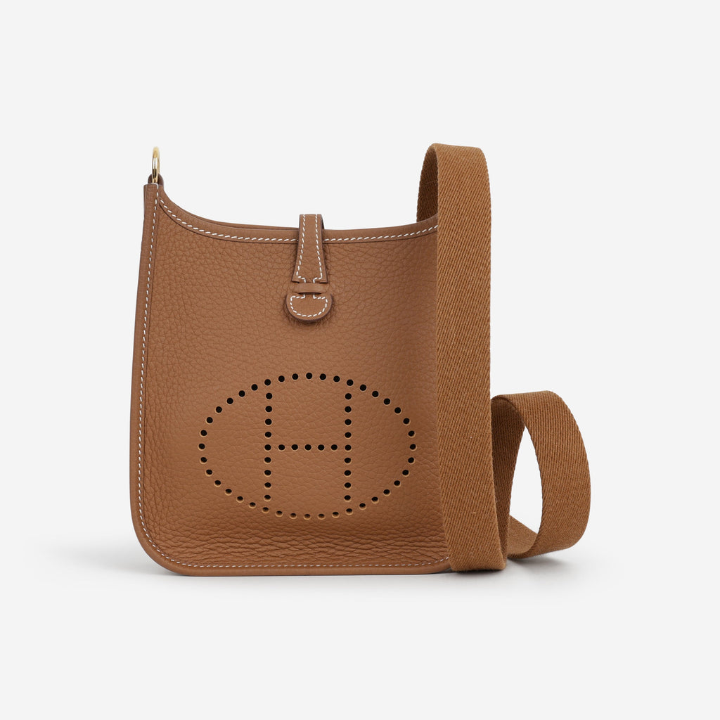 Hermès Mini Evelyne 16  - Gold Clemence | Gold Hardware