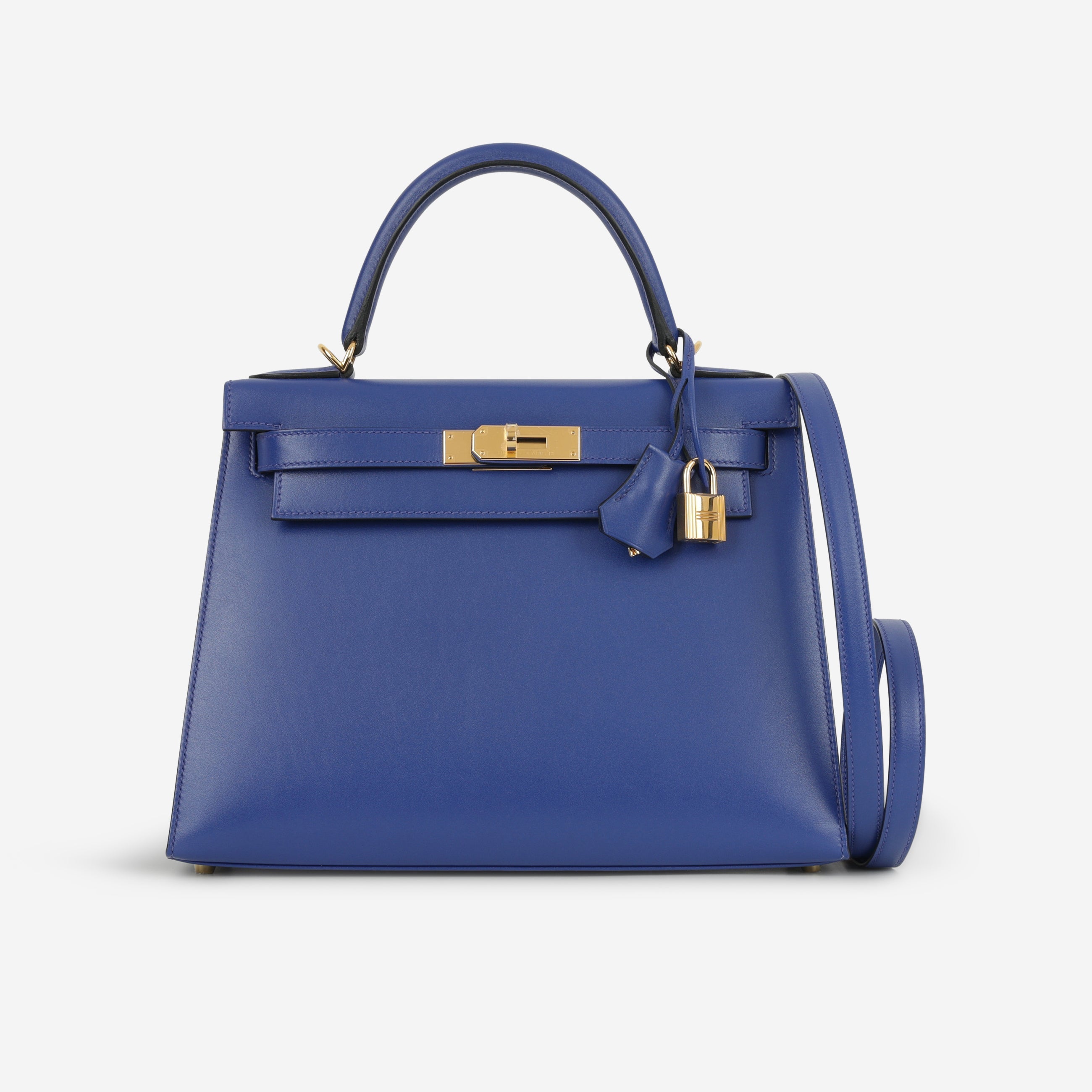 Hermès Kelly 28 - Bleu Electrique Tadelakt | Gold Hardware