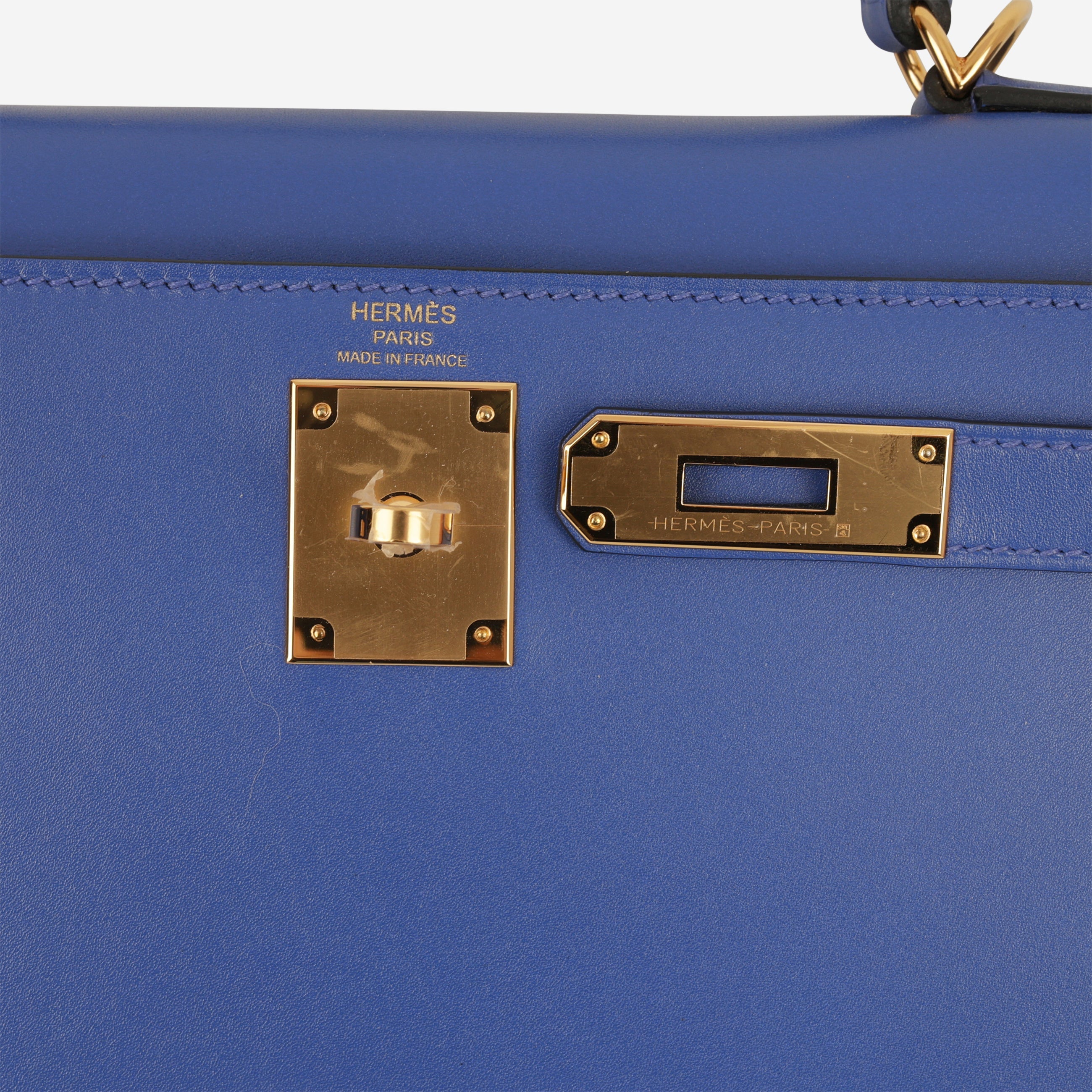 Hermès Kelly 28 - Bleu Electrique Tadelakt | Gold Hardware