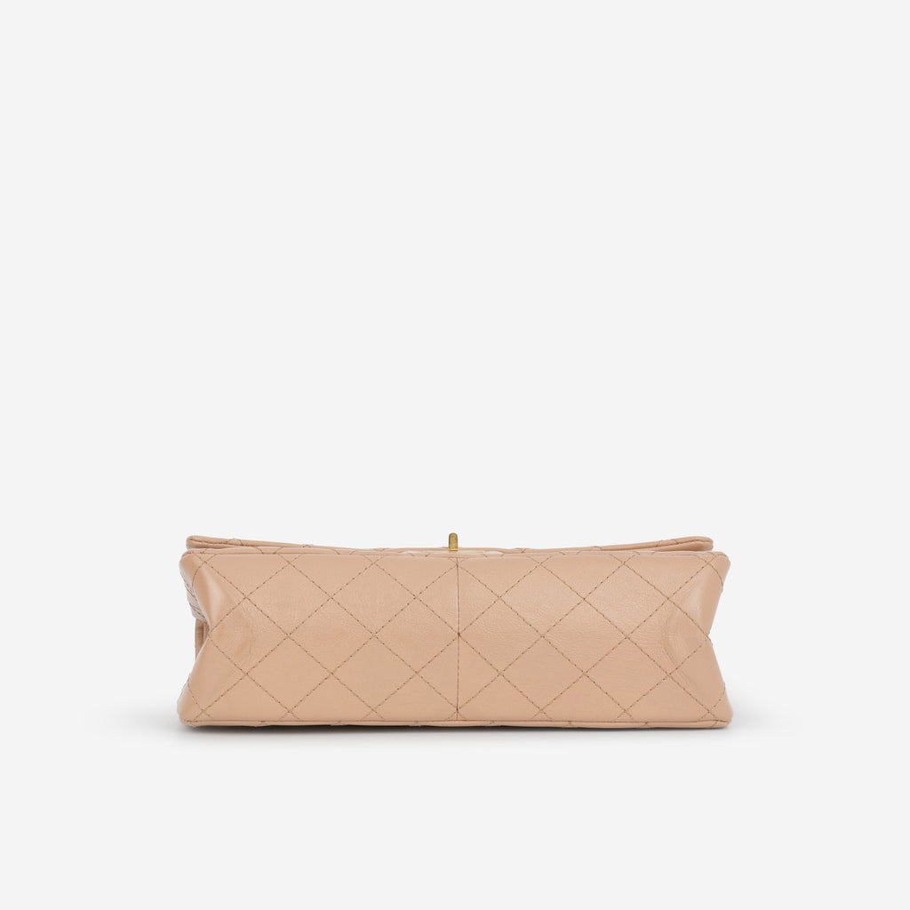 Chanel 2.55 Reissue 226 - Beige Crumpled Calfskin | Gold Hardware