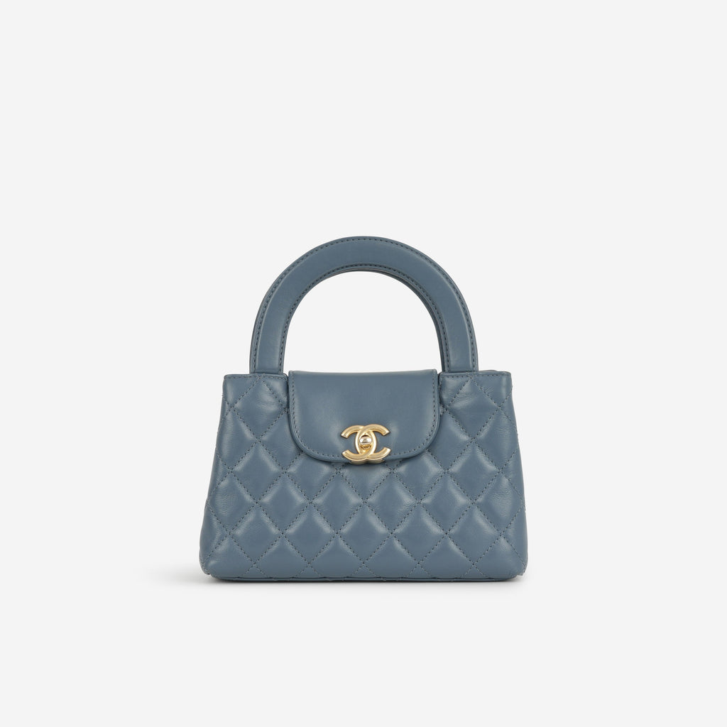 Chanel Small Kelly Re-Edition - Blue Lambskin | Gold Hardware