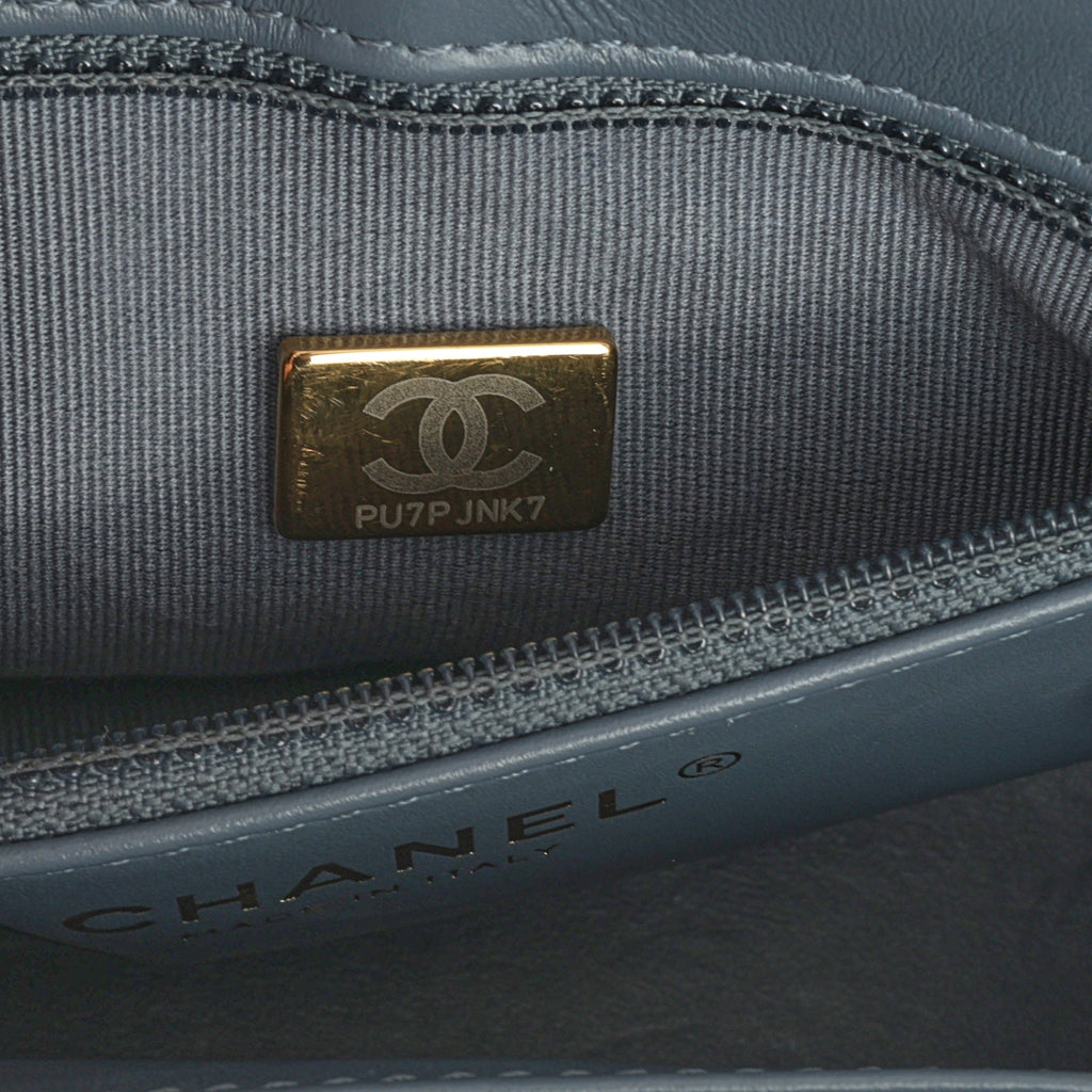 Chanel Small Kelly Re-Edition - Blue Lambskin | Gold Hardware