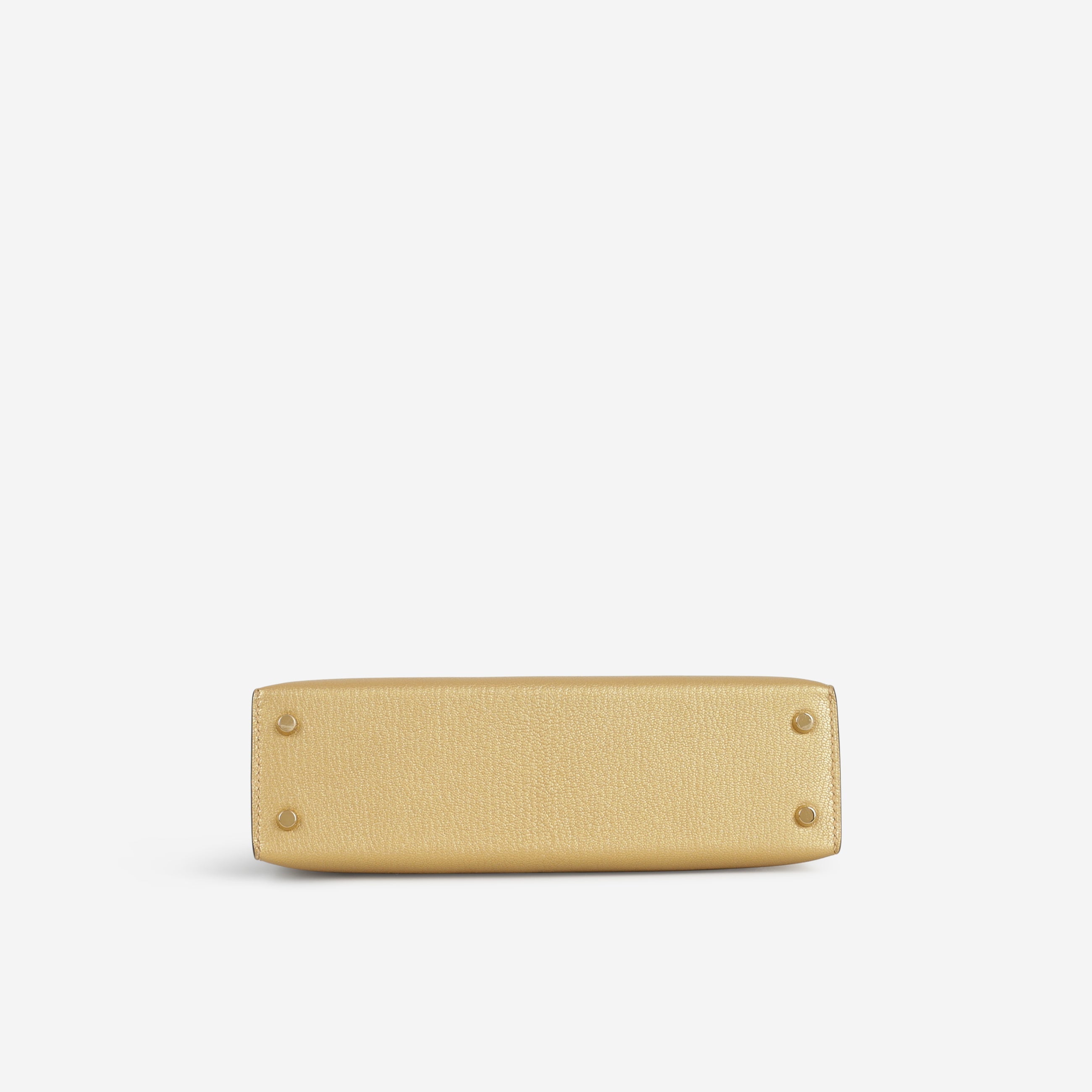 Hermès Mini Kelly - Dore Chevre | Permabrass Hardware