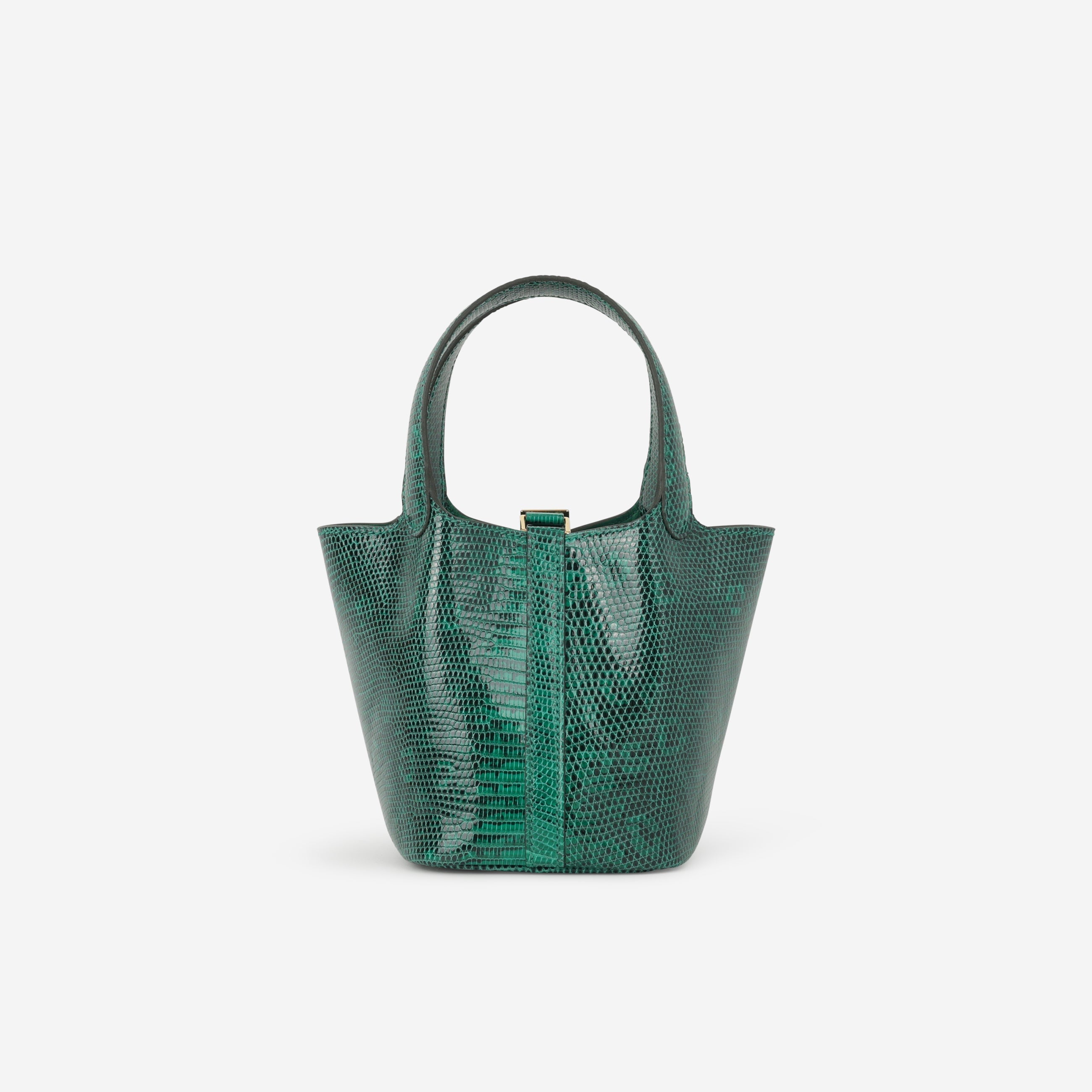 Hermès Micro Picotin 14 - Vert Vertigo Lizard | Gold Hardware
