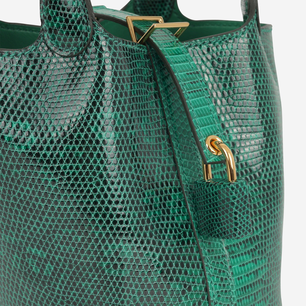 Hermès Micro Picotin 14 - Vert Vertigo Lizard | Gold Hardware