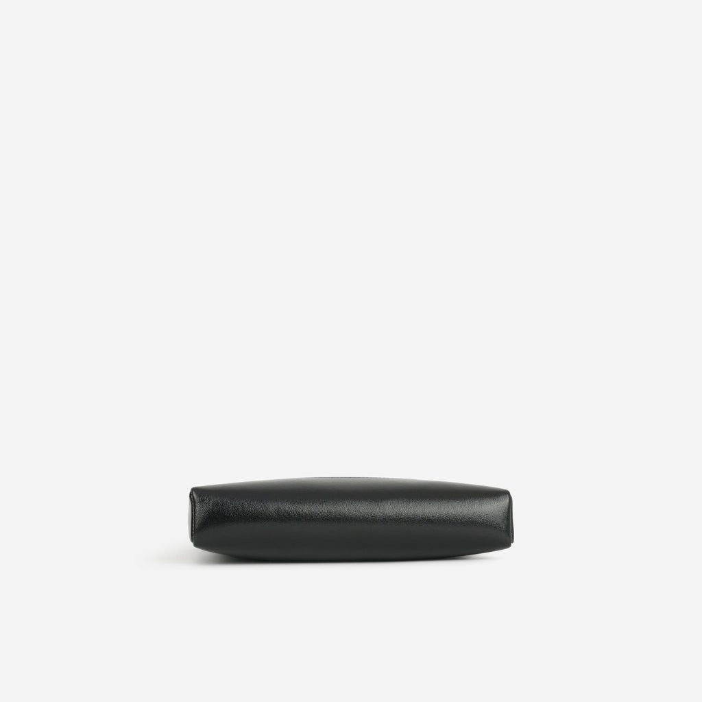 Nano 31 Clutch on Chain - Black Glazed Calfskin | Champagne Gold Hardware