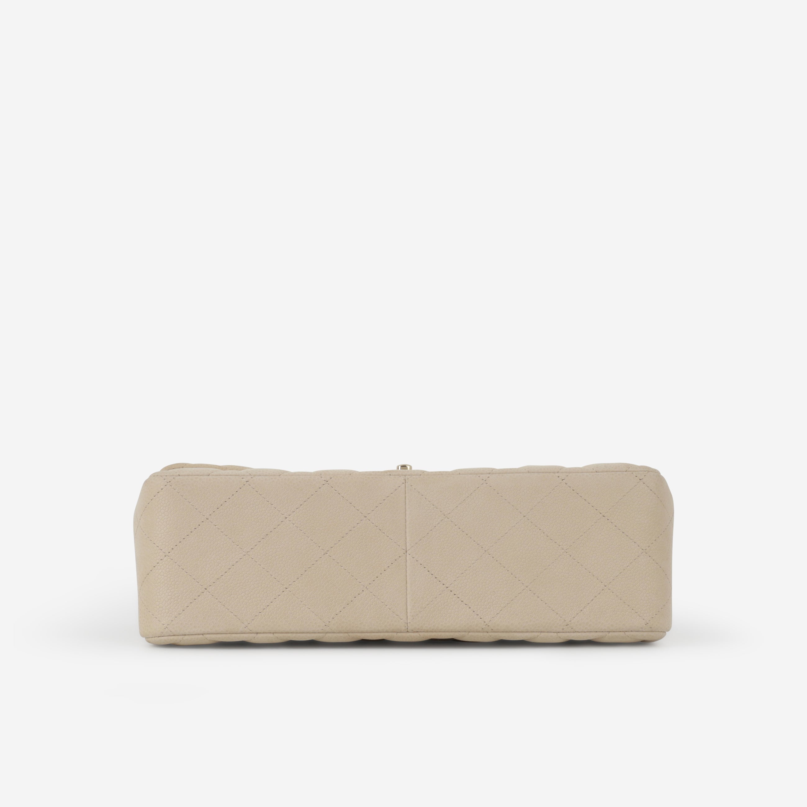 Chanel Classic Jumbo Double Flap - Beige Matte Caviar | Champagne Gold Hardware