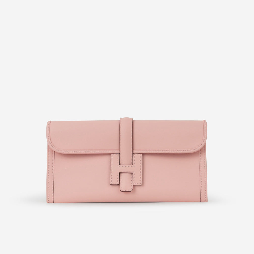 Hermès Jige Clutch 29 - Rose Sakura Swift