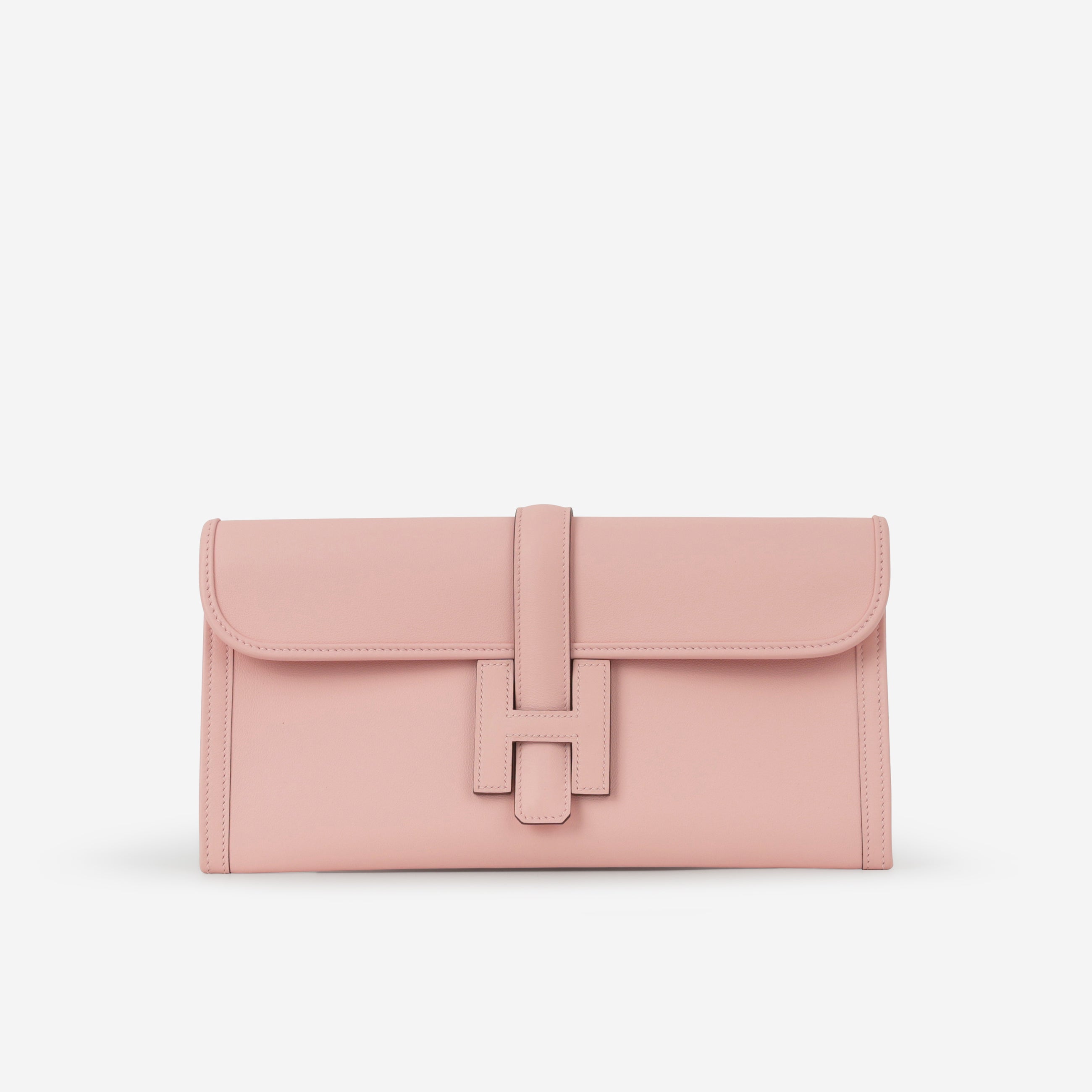 Hermès Jige Clutch 29 - Rose Sakura Swift