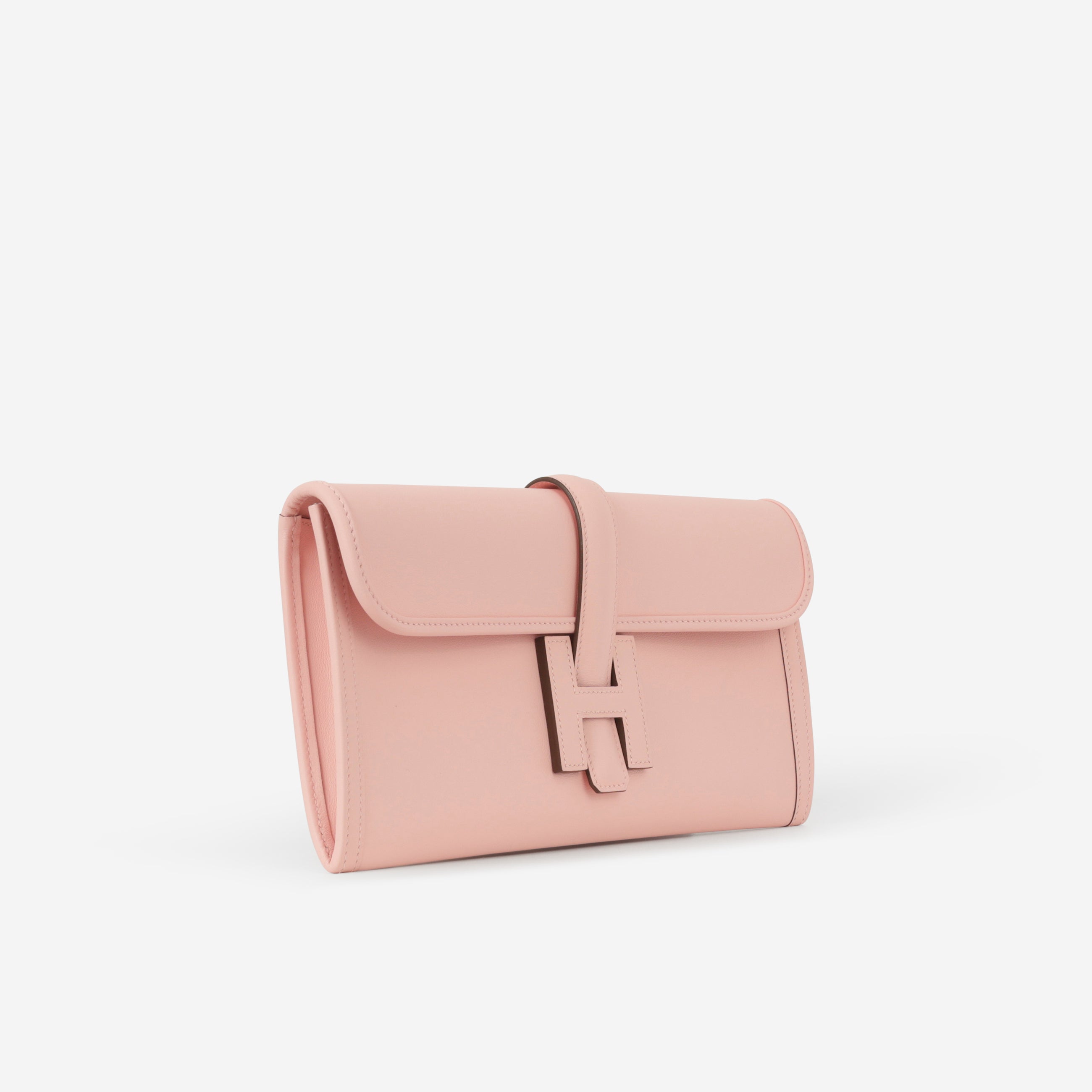 Hermès Jige Clutch 29 - Rose Sakura Swift