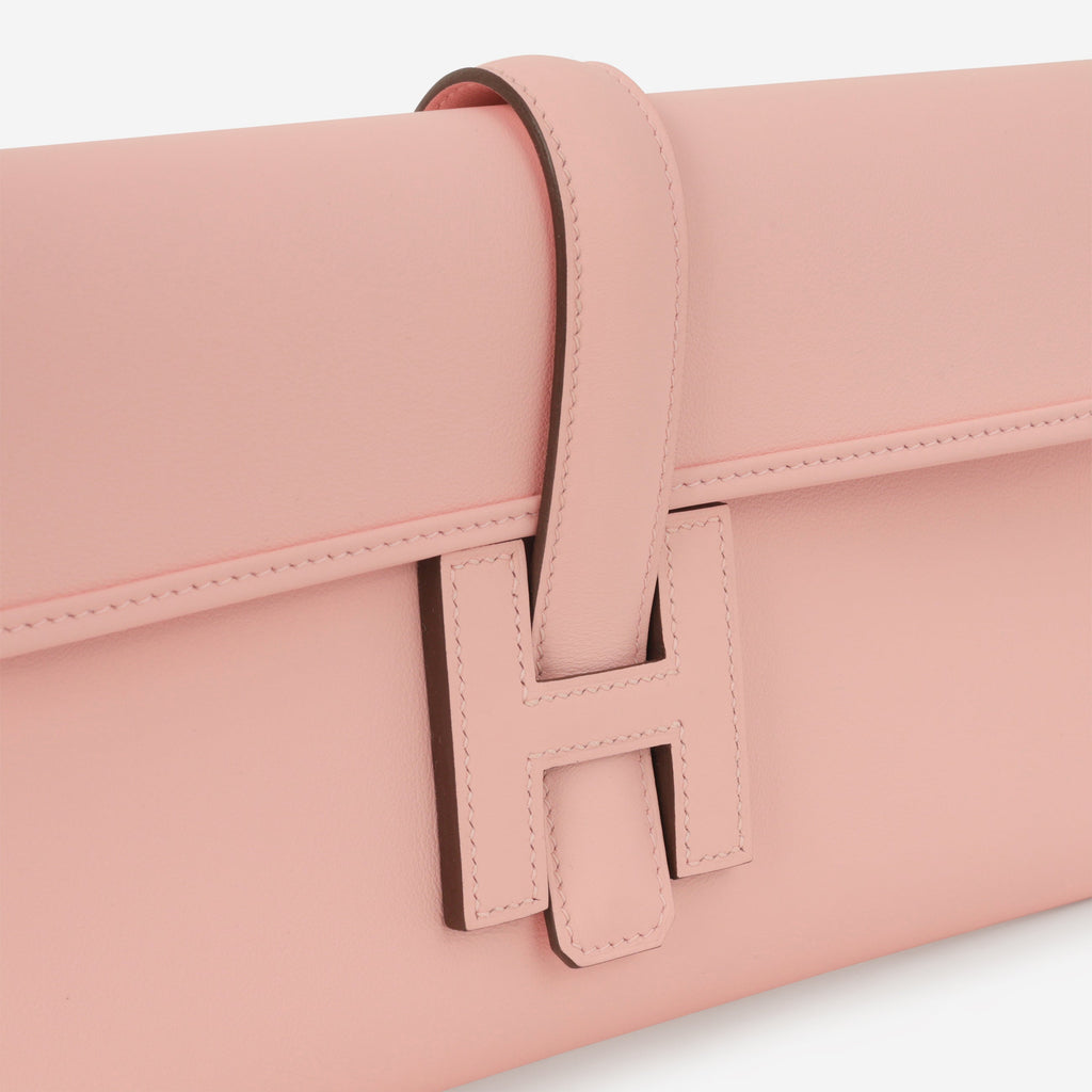Hermès Jige Clutch 29 - Rose Sakura Swift