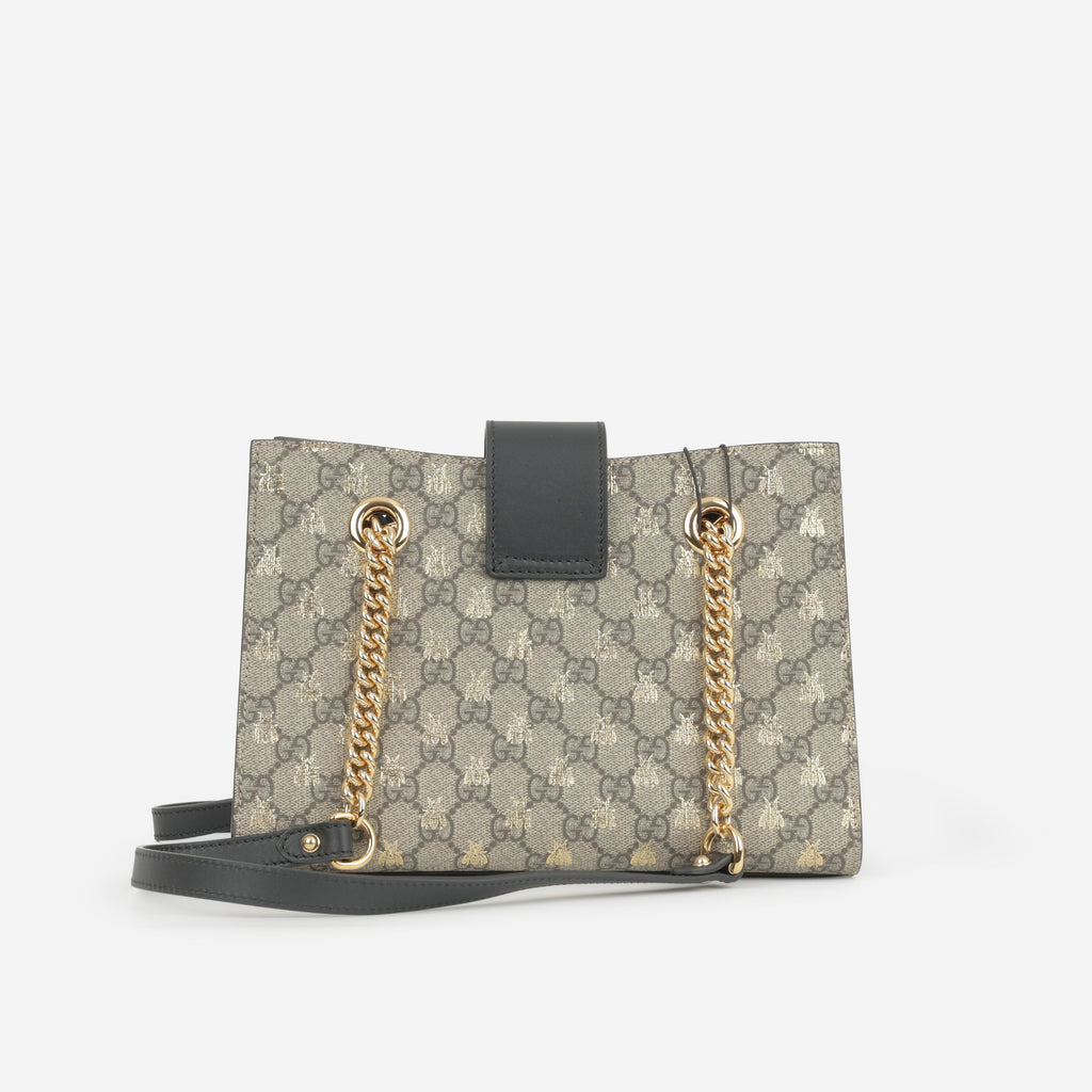 Gucci Padlock GG Supreme Bee Shoulder Bag - GG Supreme Canvas | Gold Hardware