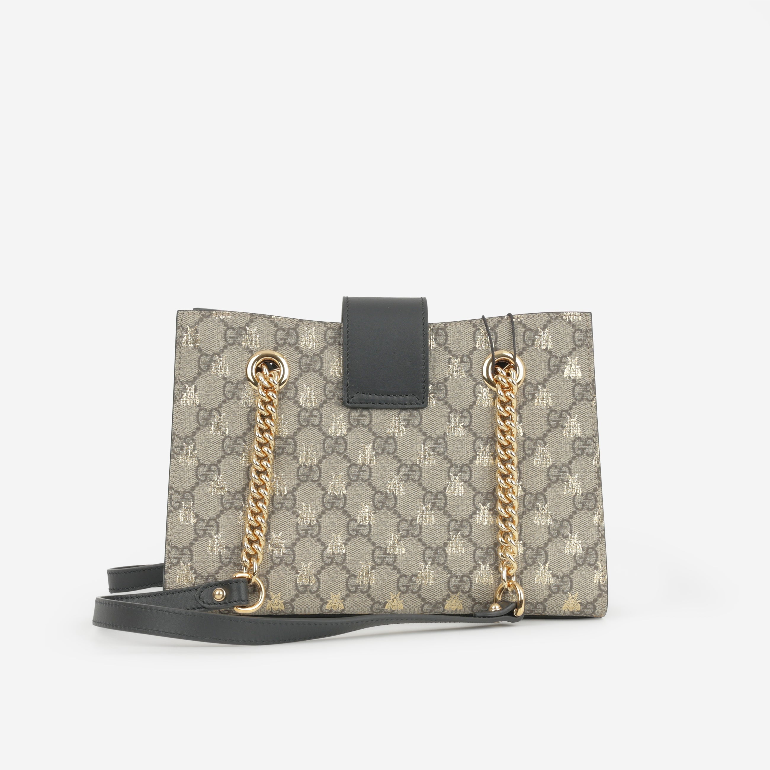 Gucci Padlock GG Supreme Bee Shoulder Bag - GG Supreme Canvas | Gold Hardware