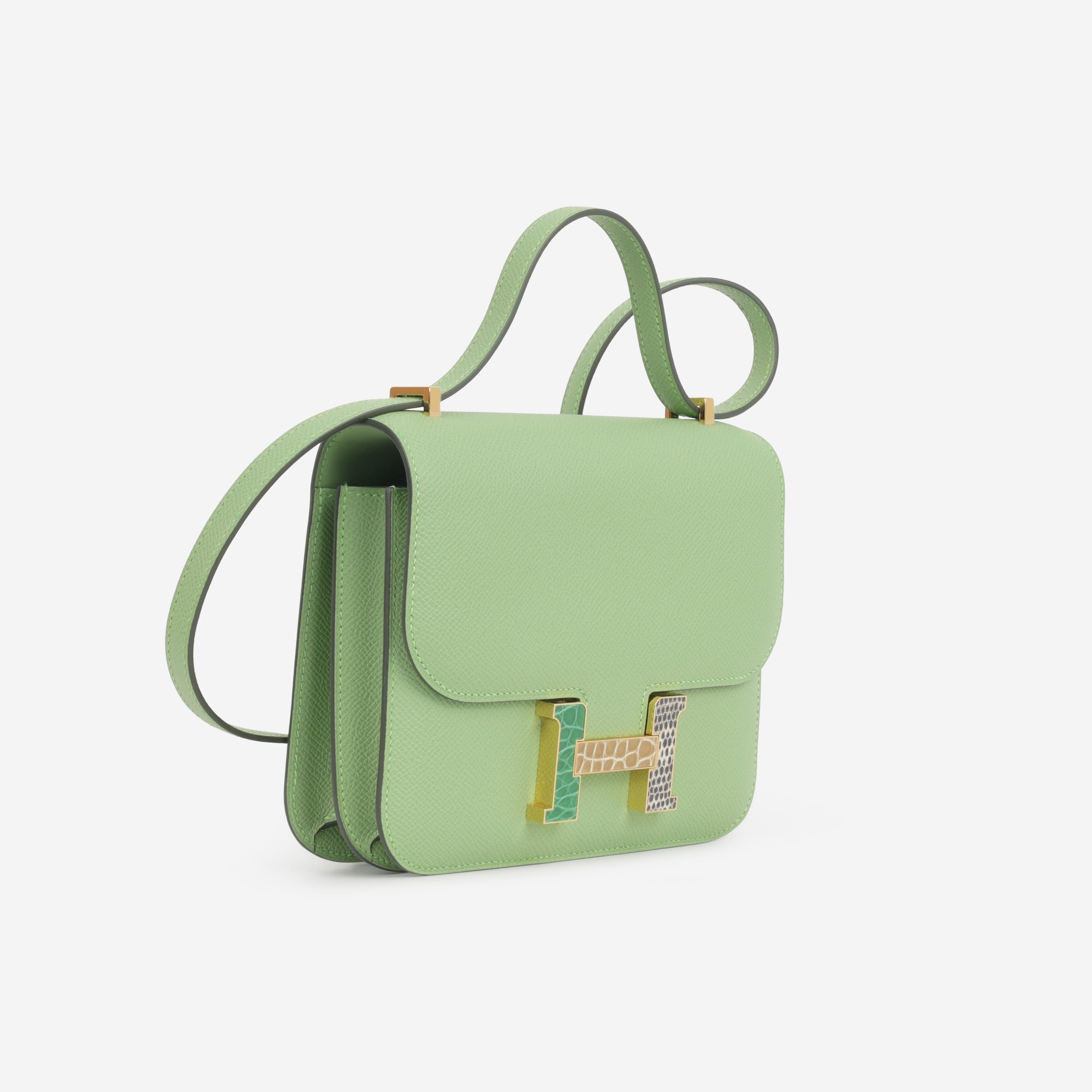 Hermès Constance 18 - Vert Crique Epsom / Alligator / Lizard | Gold Hardware