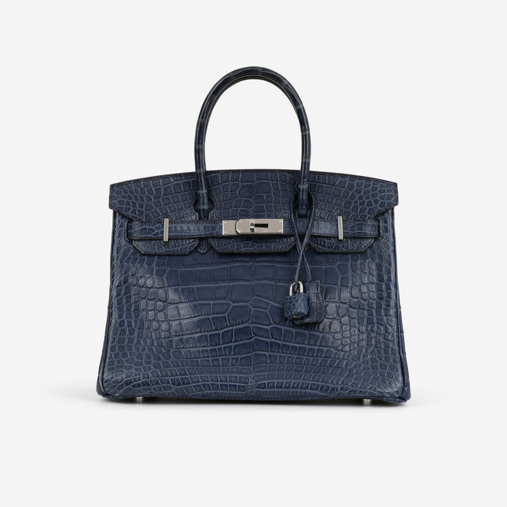 Hermès Birkin 30 - Bleu De Malte Alligator | Palladium Hardware