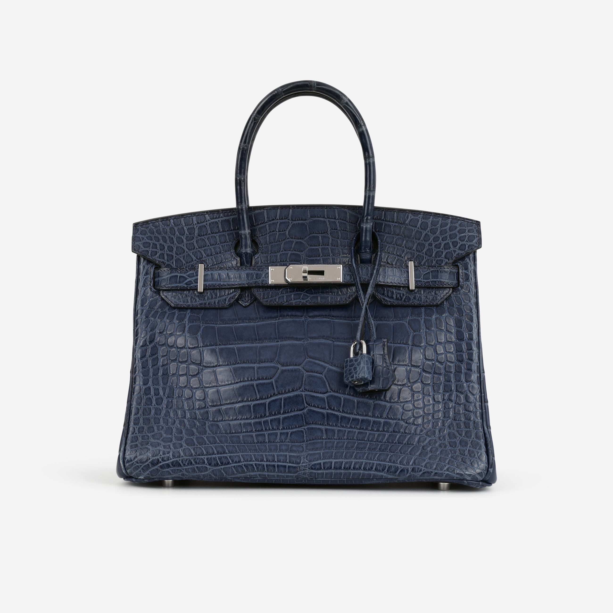 Hermès Birkin 30 - Bleu De Malte Alligator | Palladium Hardware