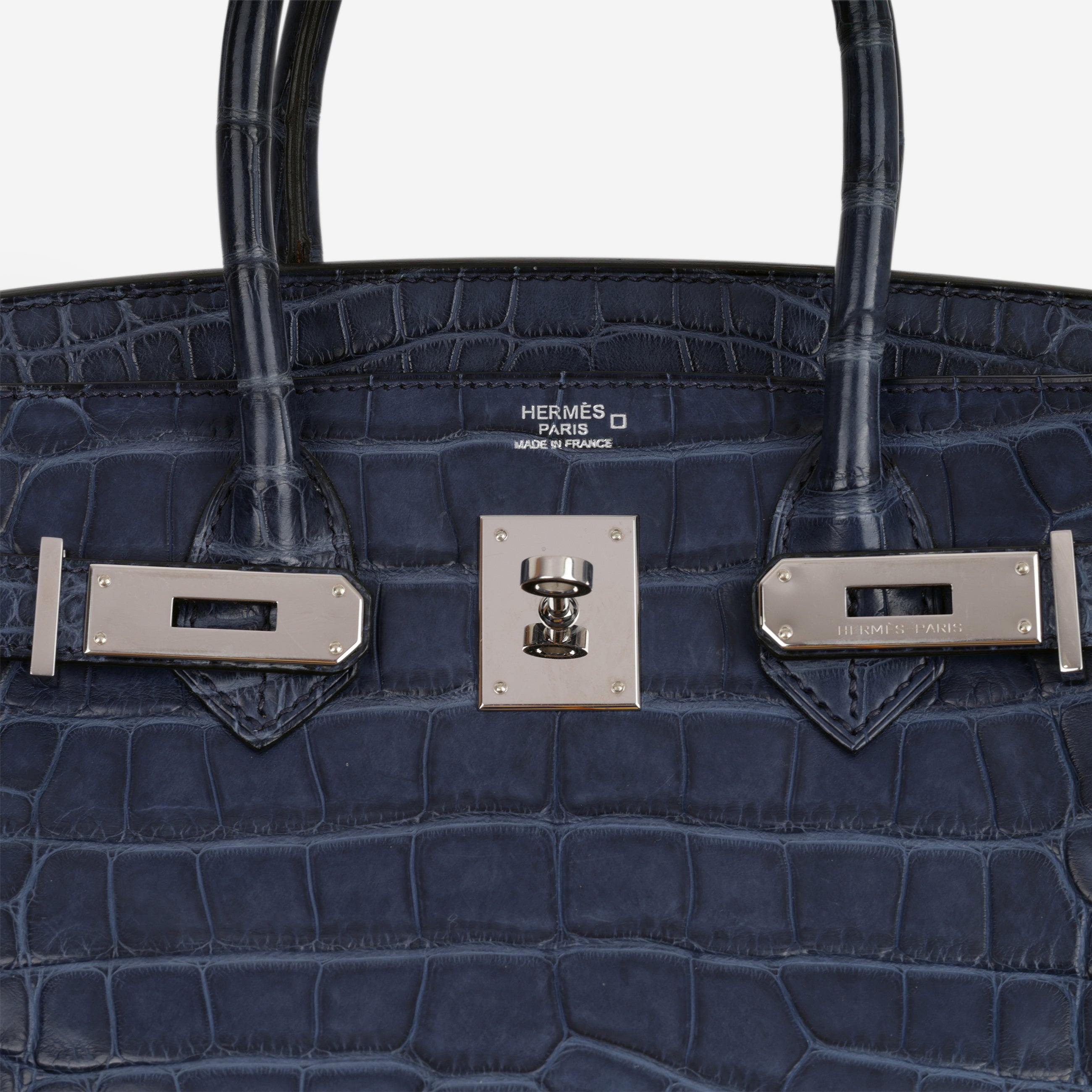 Hermès Birkin 30 - Bleu De Malte Alligator | Palladium Hardware