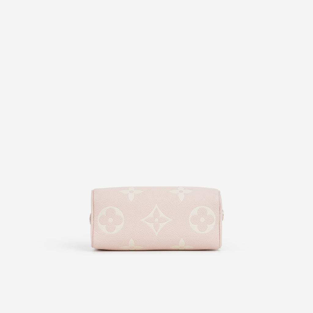 Louis Vuitton Nano Speedy Bandouliere - Rose / White Quartz Empreinte | Gold Hardware