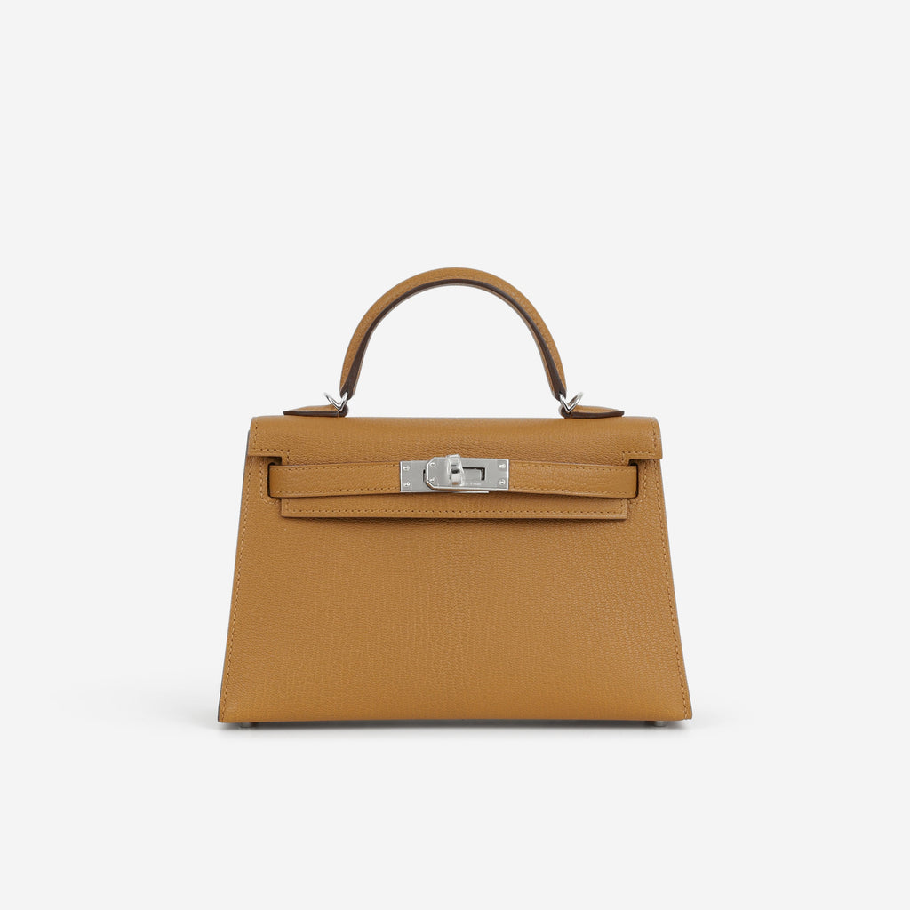 Hermès Verso Mini Kelly - Caramel Chevre / Cacao Interior | Palladium Hardware