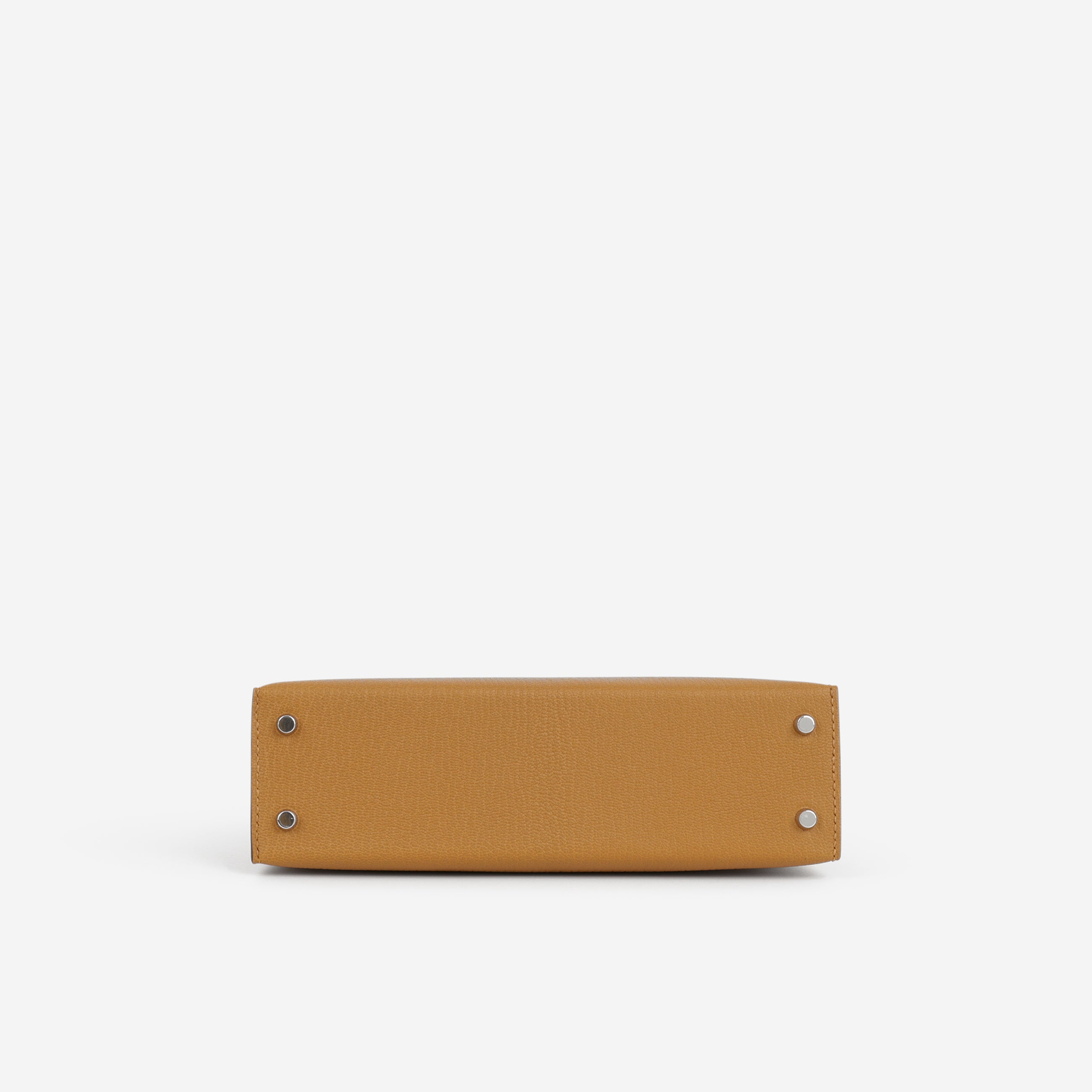 Hermès Verso Mini Kelly - Caramel Chevre / Cacao Interior | Palladium Hardware