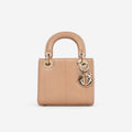Dior Mini Lady Dior - Nude Snakeskin | Champagne Gold Hardware