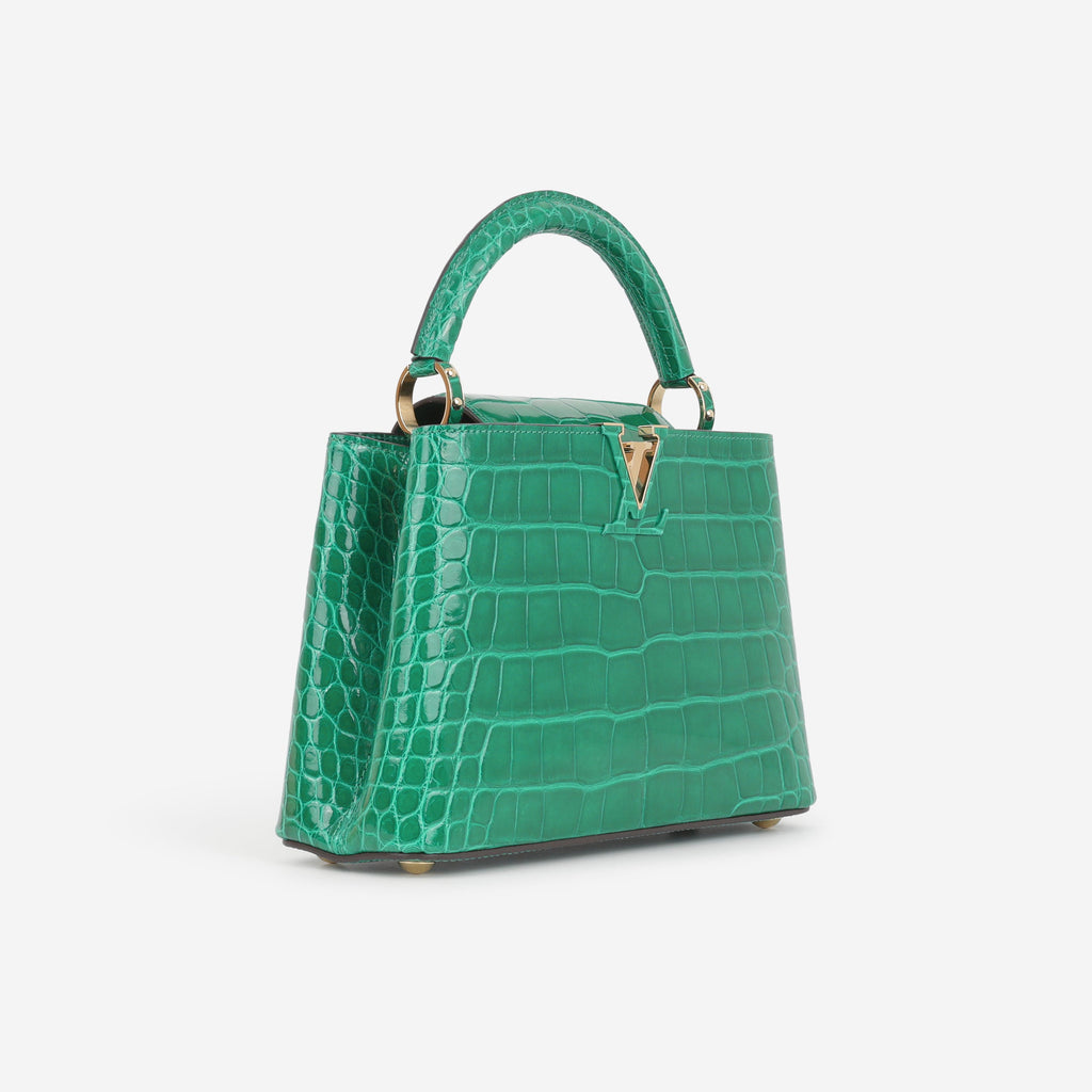 Louis Vuitton Capucines BB - Emerald Alligator | Gold Hardware