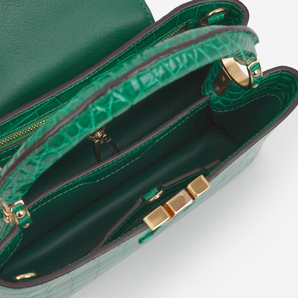 Louis Vuitton Capucines BB - Emerald Alligator | Gold Hardware