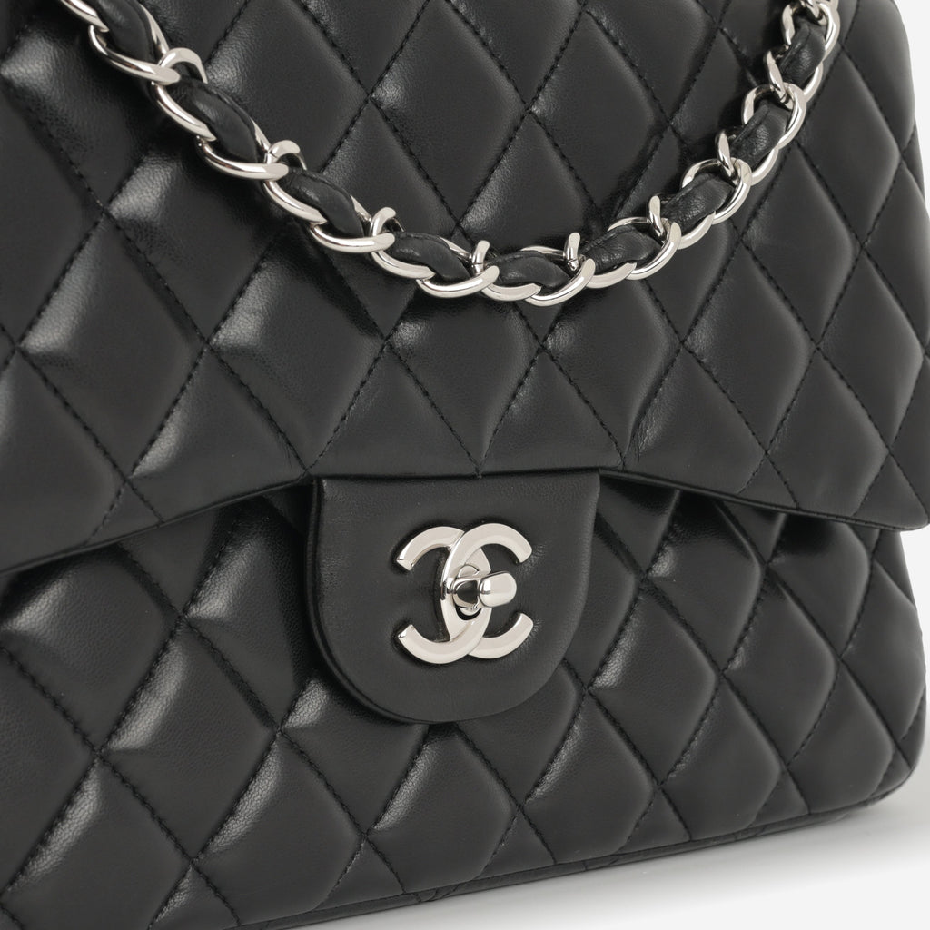 Chanel Classic Flap Bag - Jumbo Classic Flap | Silver Hardware