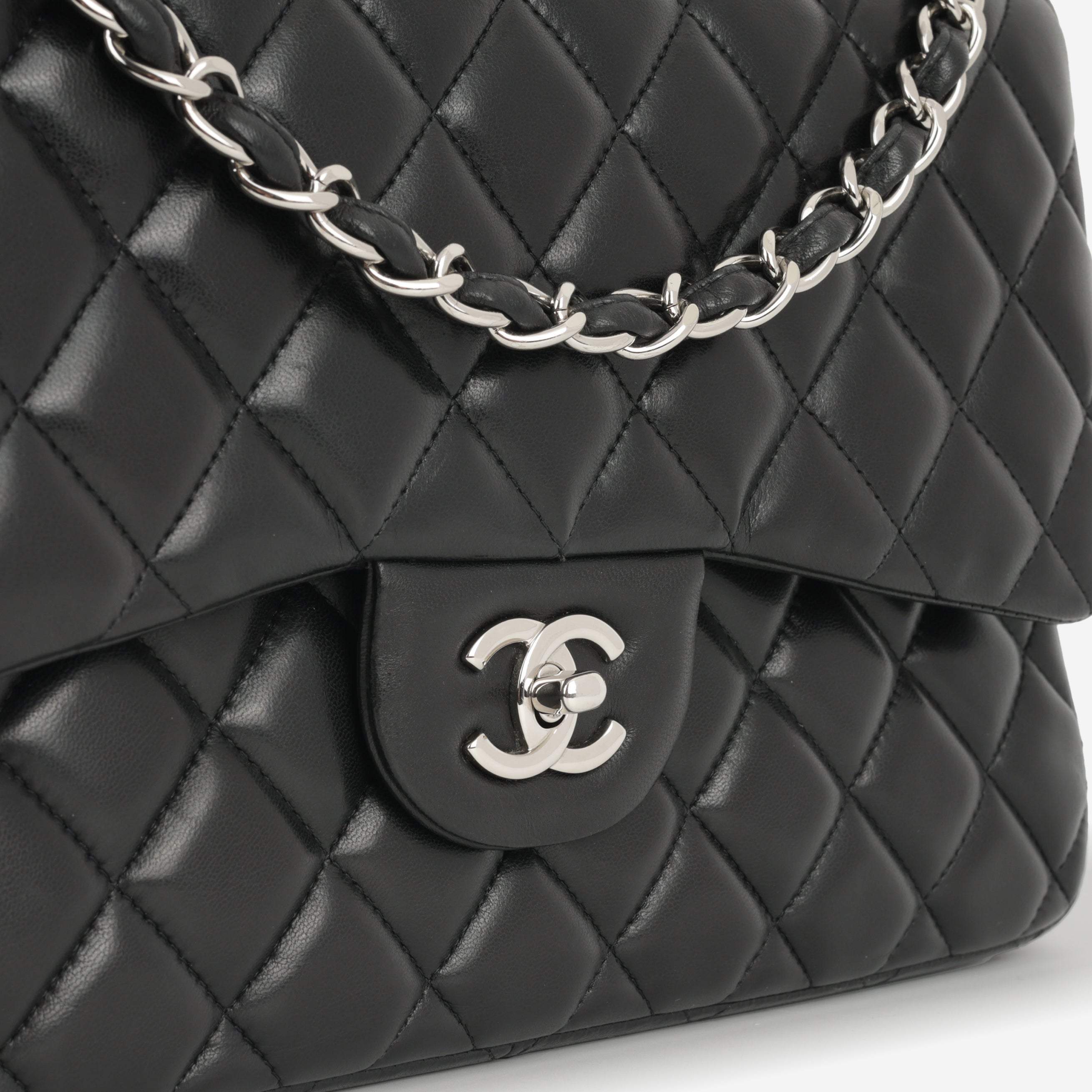 Chanel Classic Flap Bag - Jumbo Classic Flap | Silver Hardware