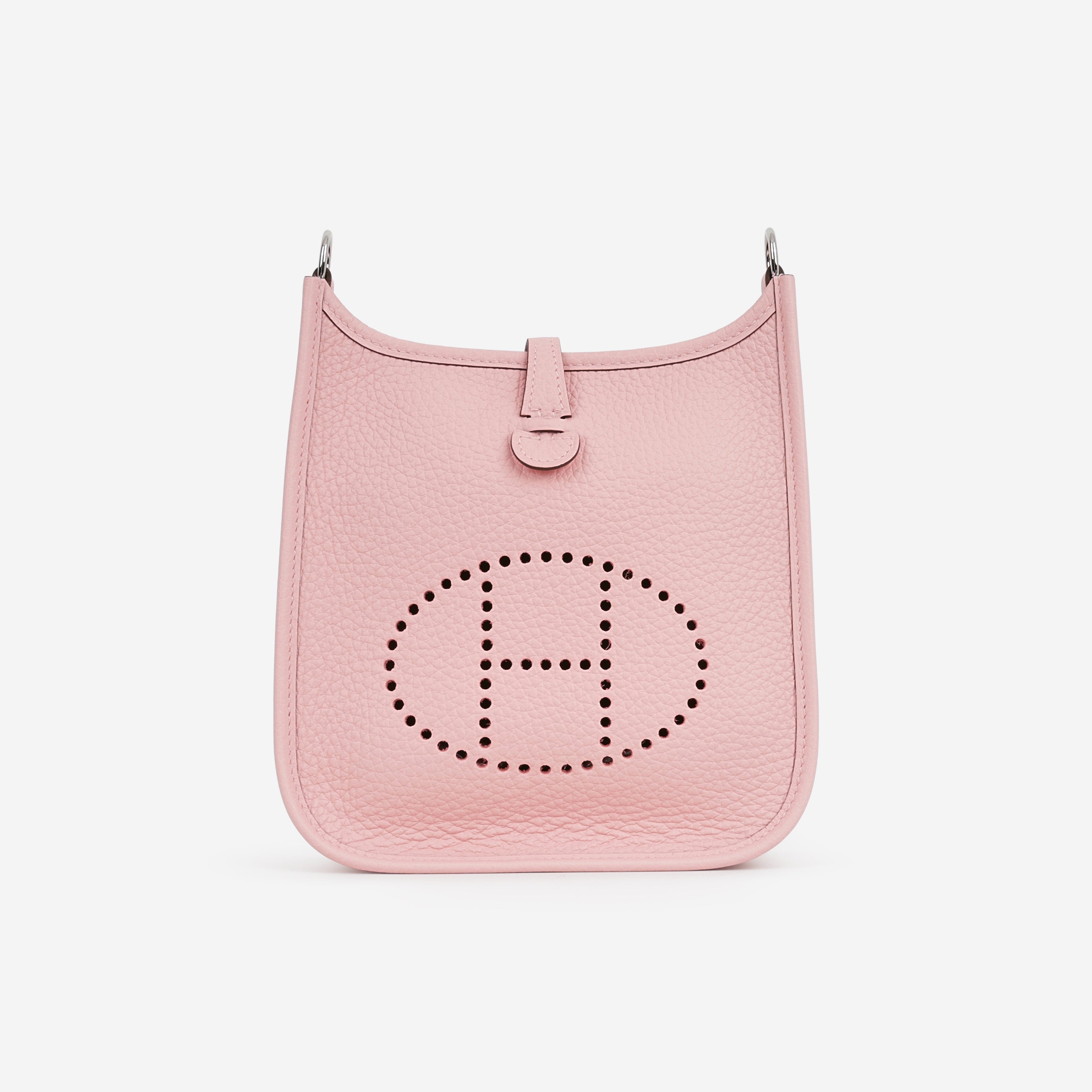 Hermès Mini Evelyne 16 - Rose Sakura Clemence | Palladium Hardware