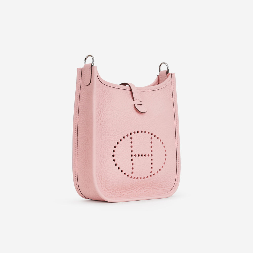 Hermès Mini Evelyne 16 - Rose Sakura Clemence | Palladium Hardware