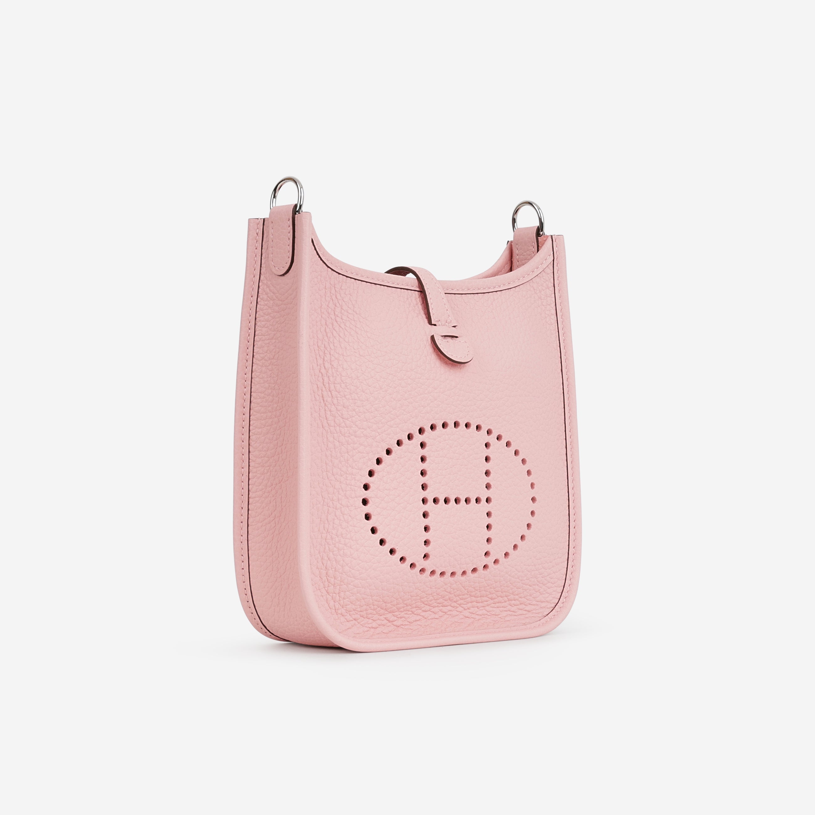 Hermès Mini Evelyne 16 - Rose Sakura Clemence | Palladium Hardware