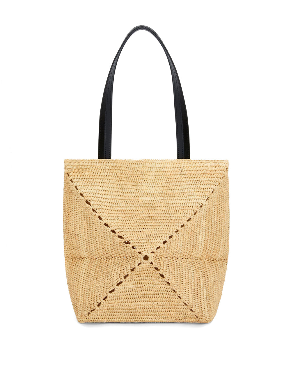 Raffia Puzzle Fold Tote