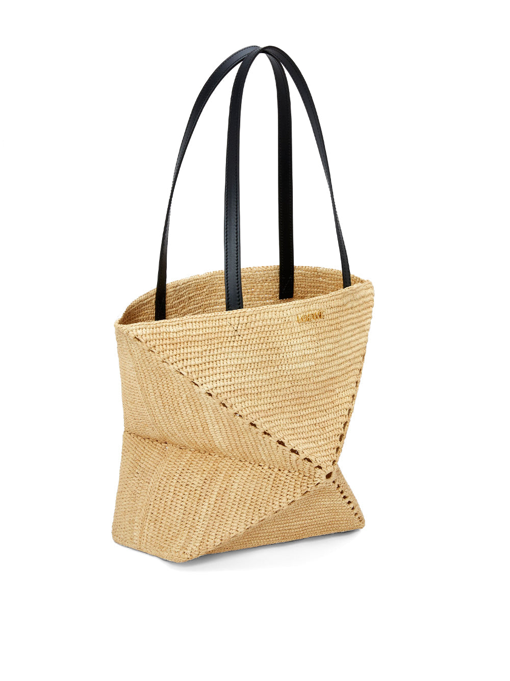 Raffia Puzzle Fold Tote