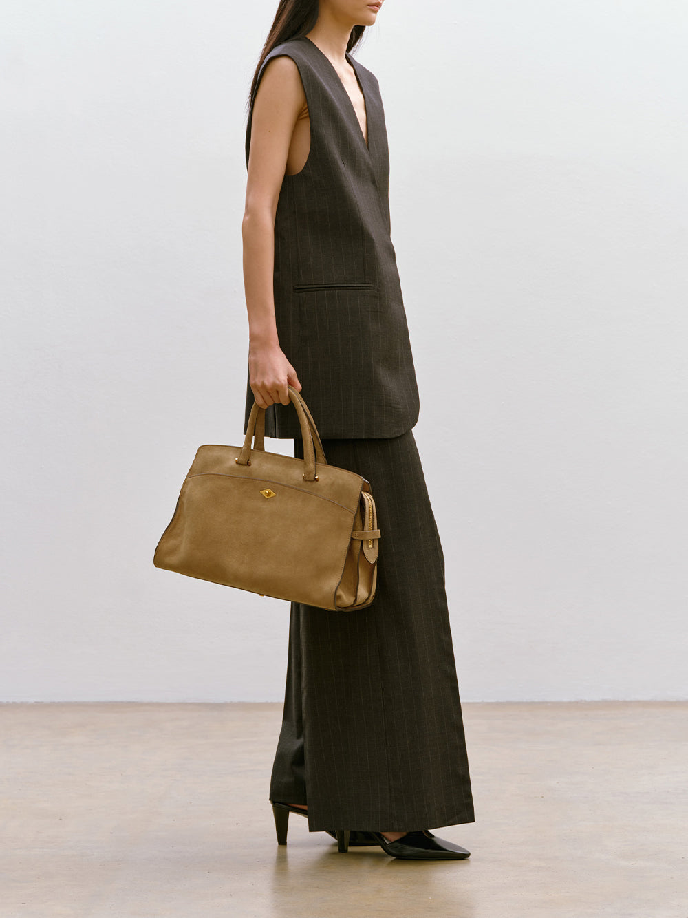 Suede Private Eye Bag