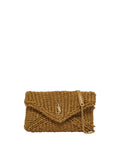Small Raffia Cassandre Pouch on Chain