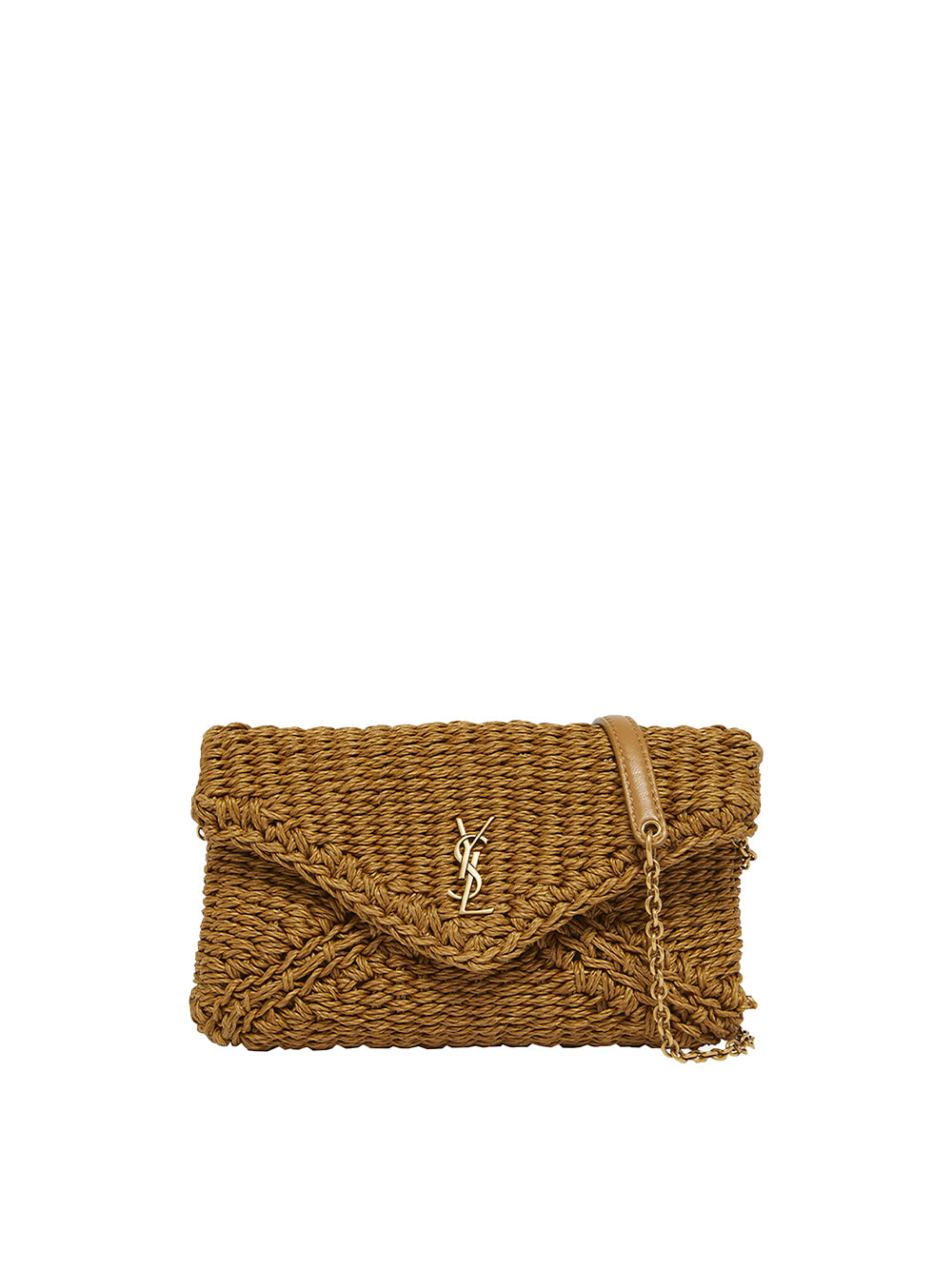Small Raffia Cassandre Pouch on Chain