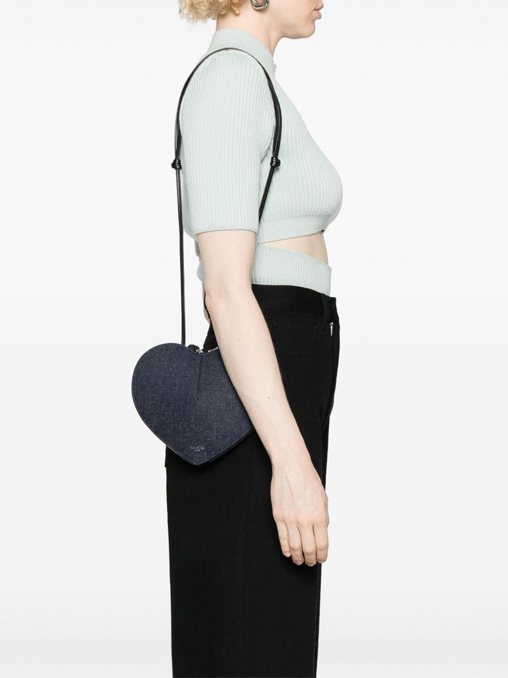 Denim Le Cœur Shoulder Bag