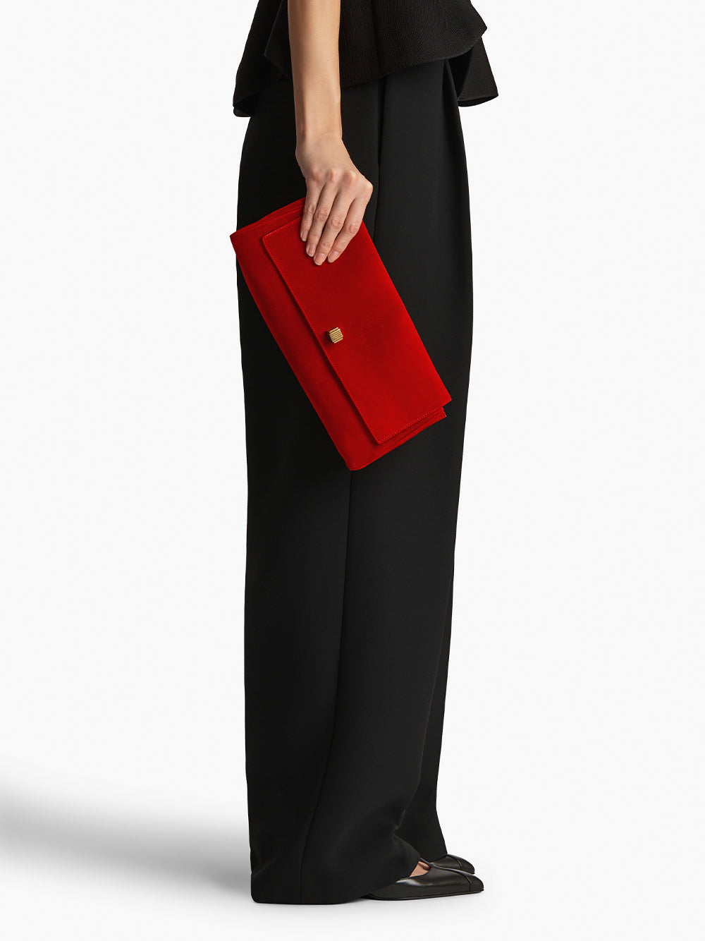 Suede Audrey Clutch