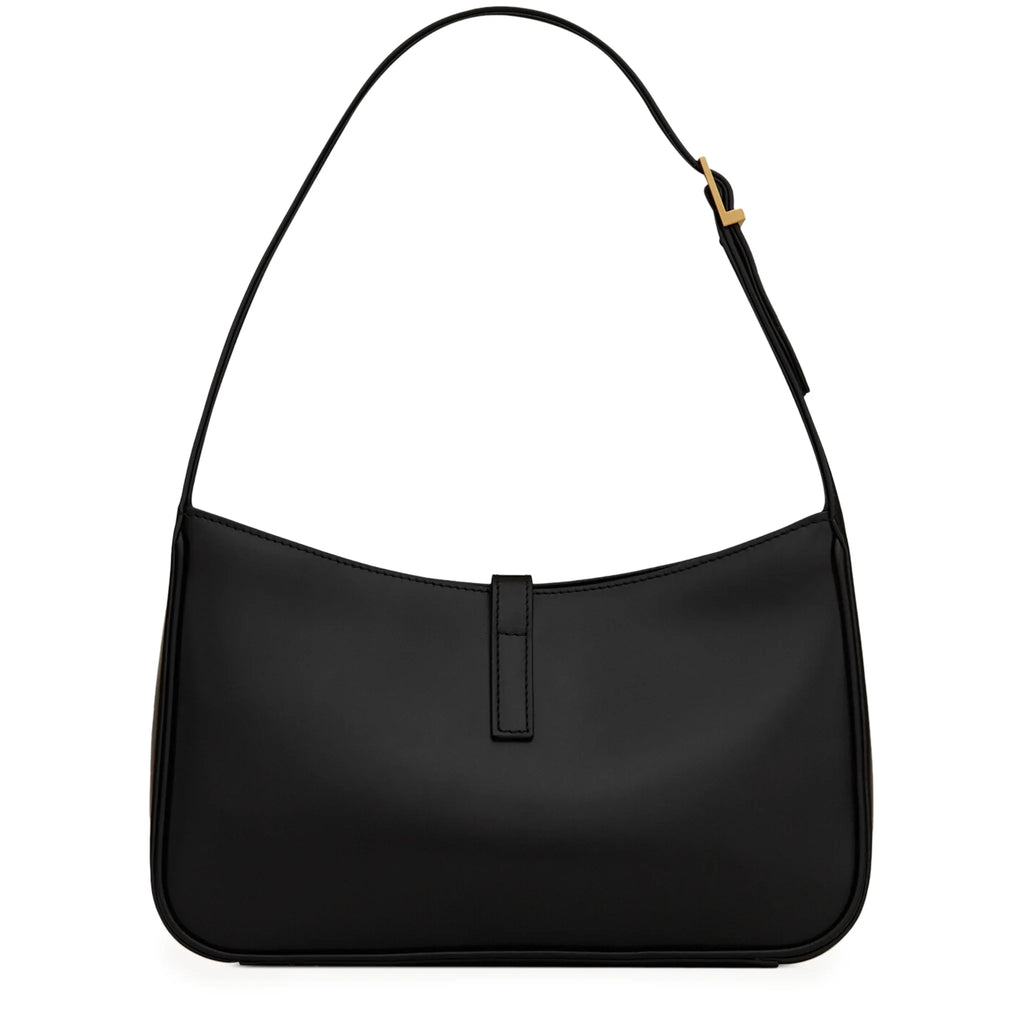 Saint Laurent Logo Plaque Black Hobo Bag