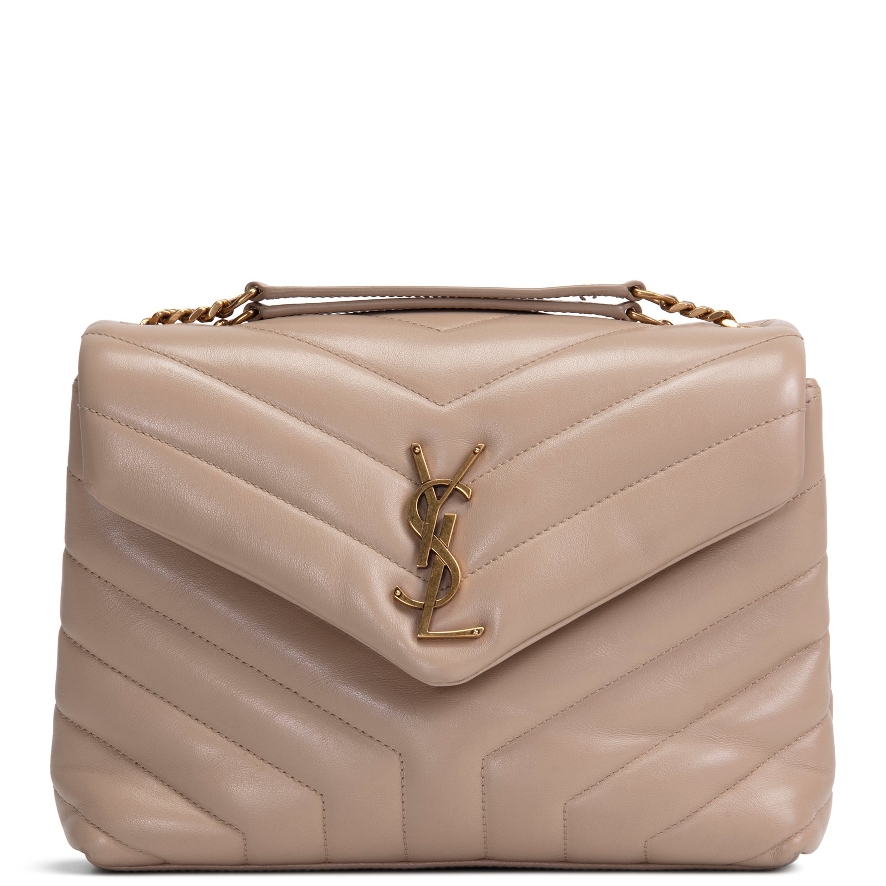 SAINT LAURENT Small Lou Lou Shoulder Bag - Nude