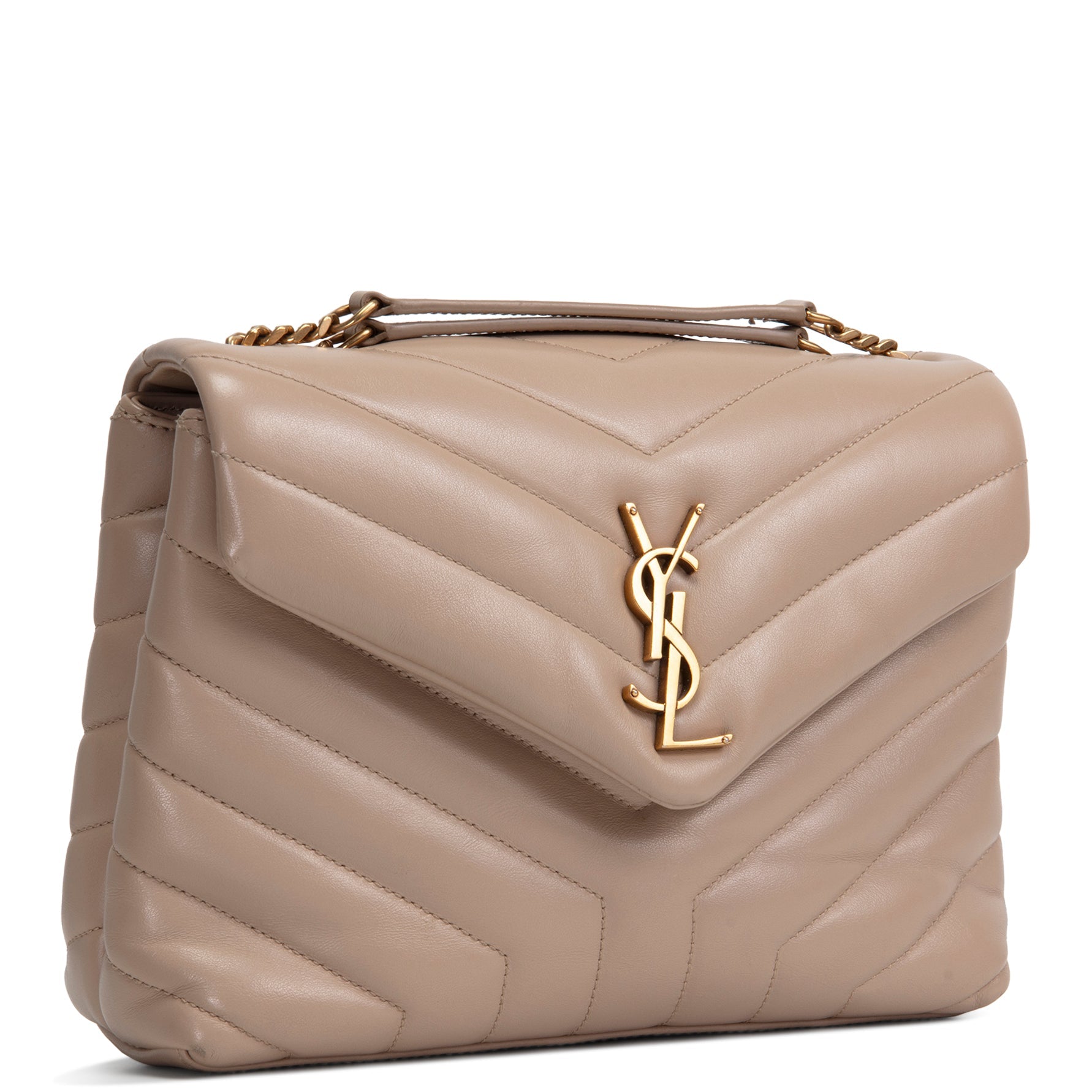 SAINT LAURENT Small Lou Lou Shoulder Bag - Nude