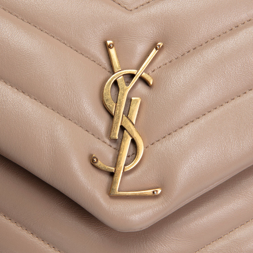 SAINT LAURENT Small Lou Lou Shoulder Bag - Nude