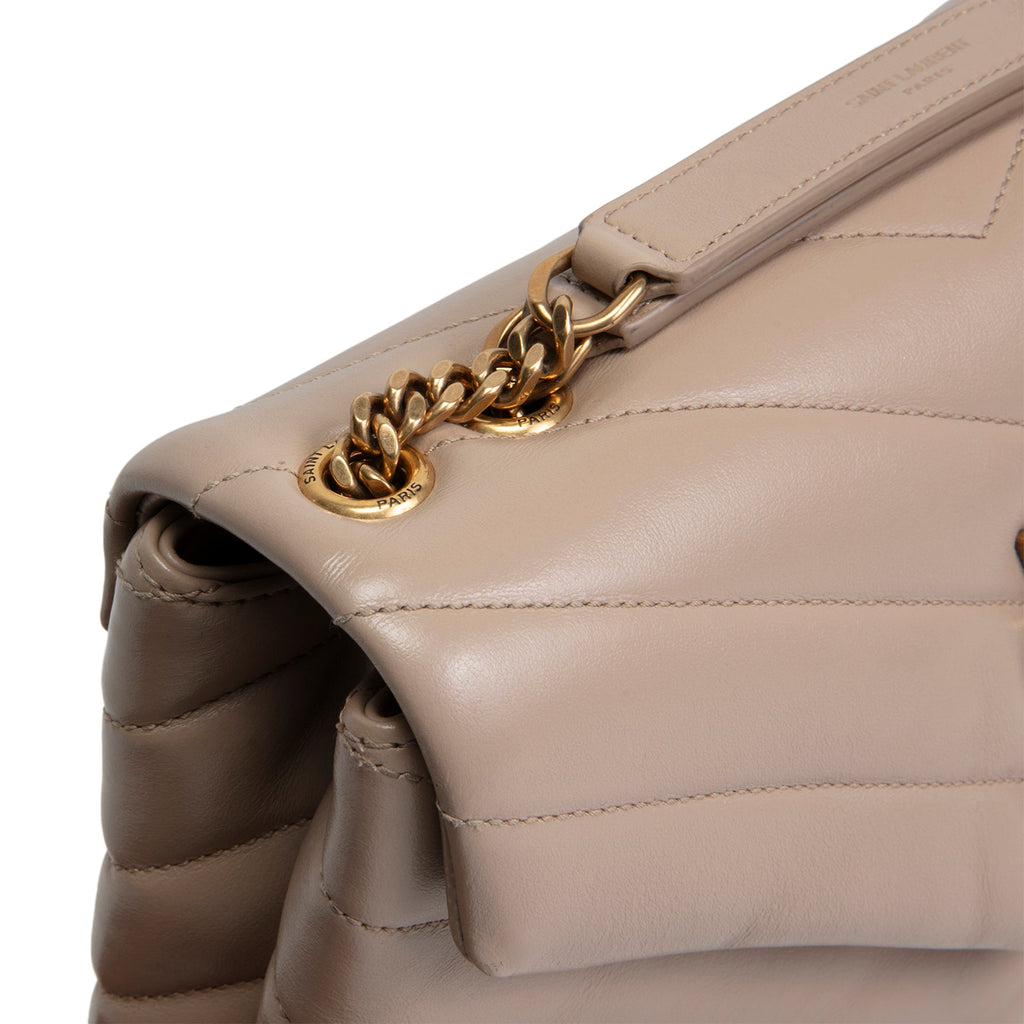 SAINT LAURENT Small Lou Lou Shoulder Bag - Nude