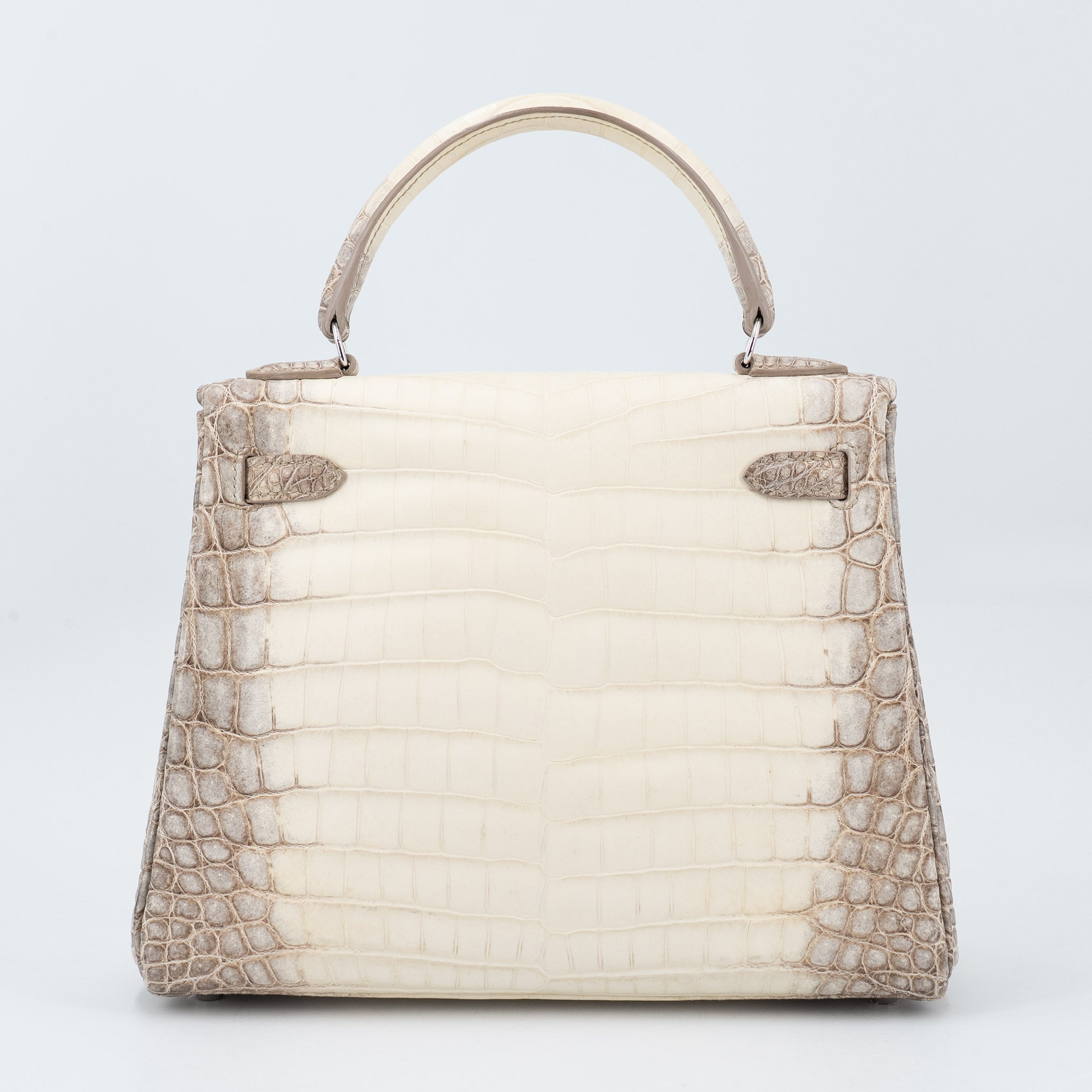 HERMÈS Limited Edition Kelly 25 Himalaya Matte Niloticus Crocodile Diamond White Gold hardware Z (2021)
