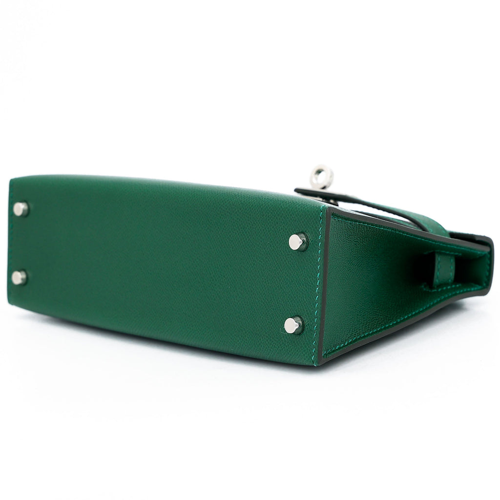 HERMÈS Mini Kelly II Vert Moyen (65) Madame Palladium hardware W (2024)