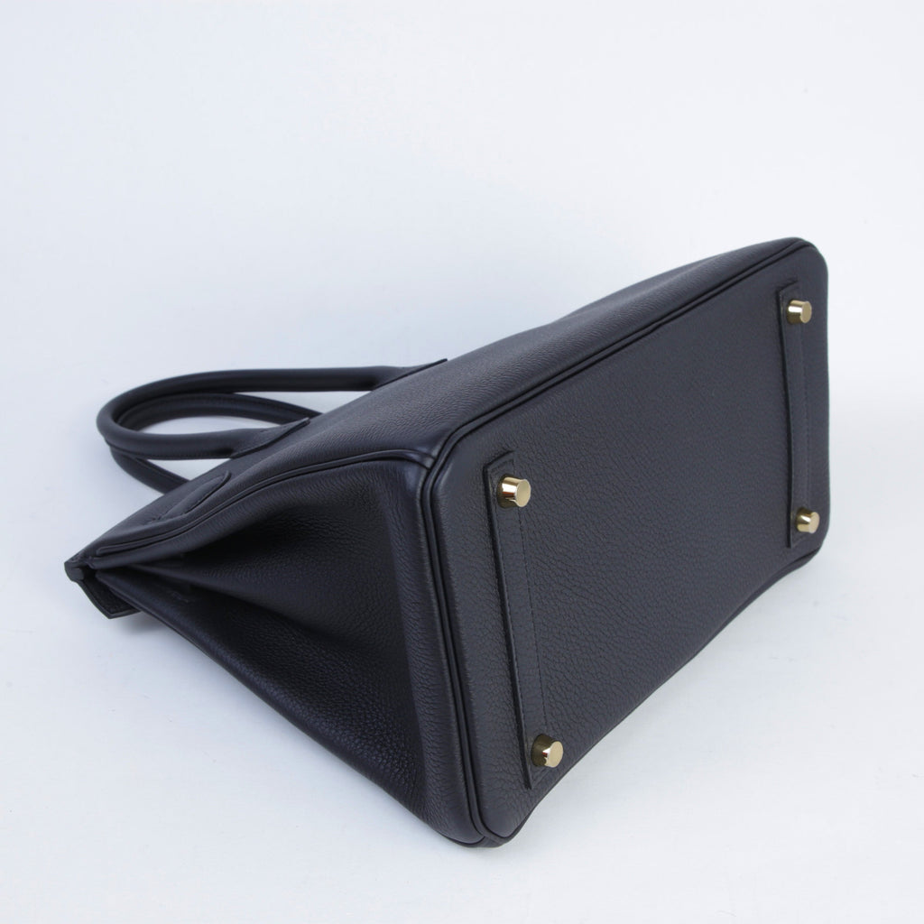 HERMÈS Birkin 30 Noir (89) Togo Gold hardware K (2025)
