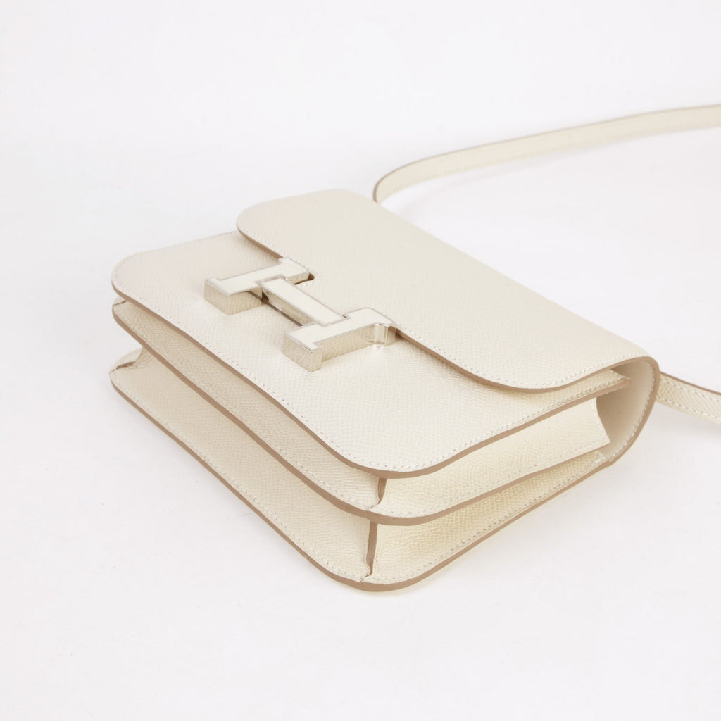 HERMÈS Constance Mini Craie (10) Epsom Lacquer Hardware Palladium hardware K (2025)